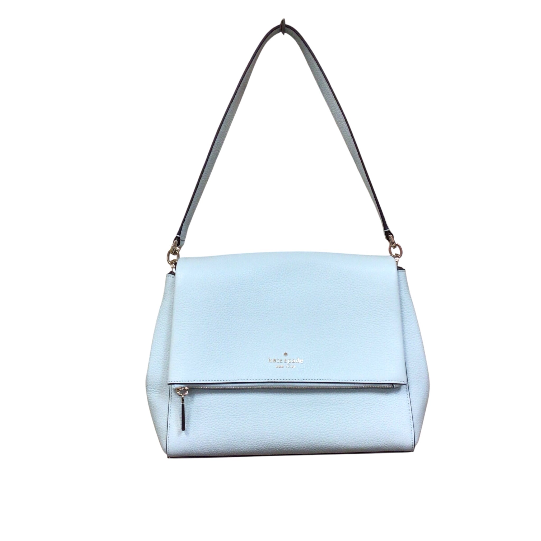 Kate Spade "Leila" Light Blue Leather Crossbody Satchel Bag