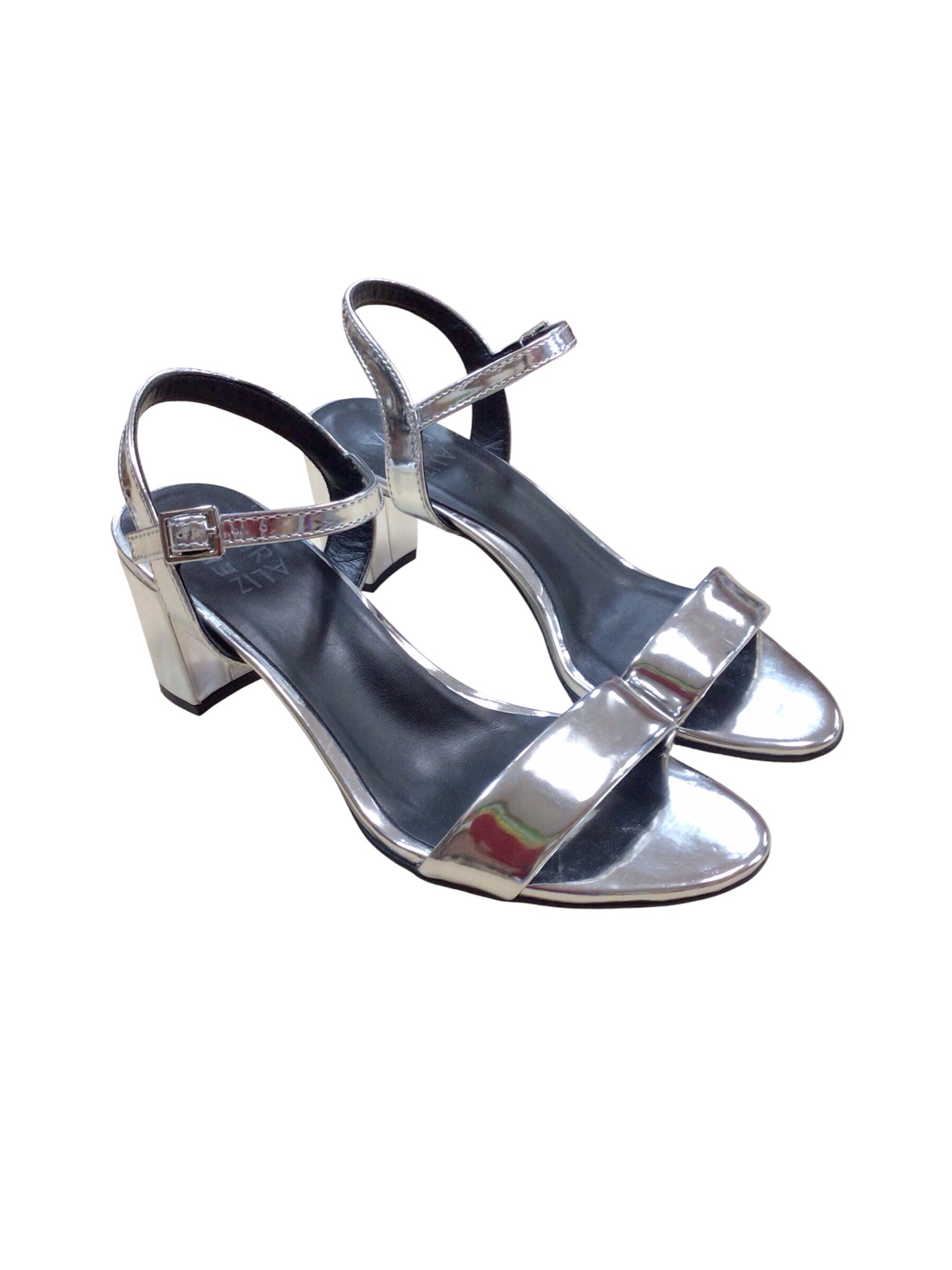 Naturalizer Bristol Silver Dress Sandal Heels Size 7.5