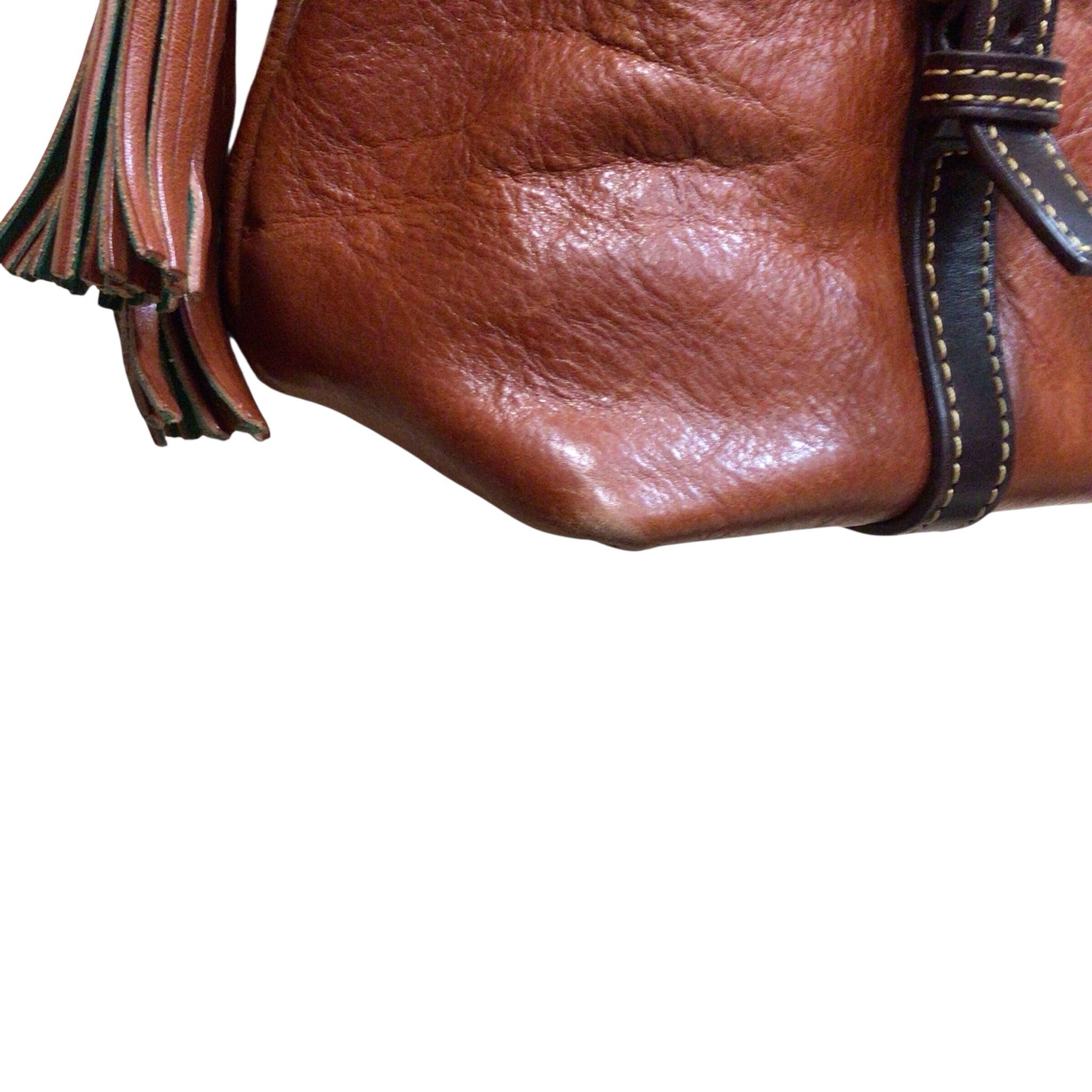 Dooney & Bourke Brown Florentine Leather Satchel Shoulder Bag