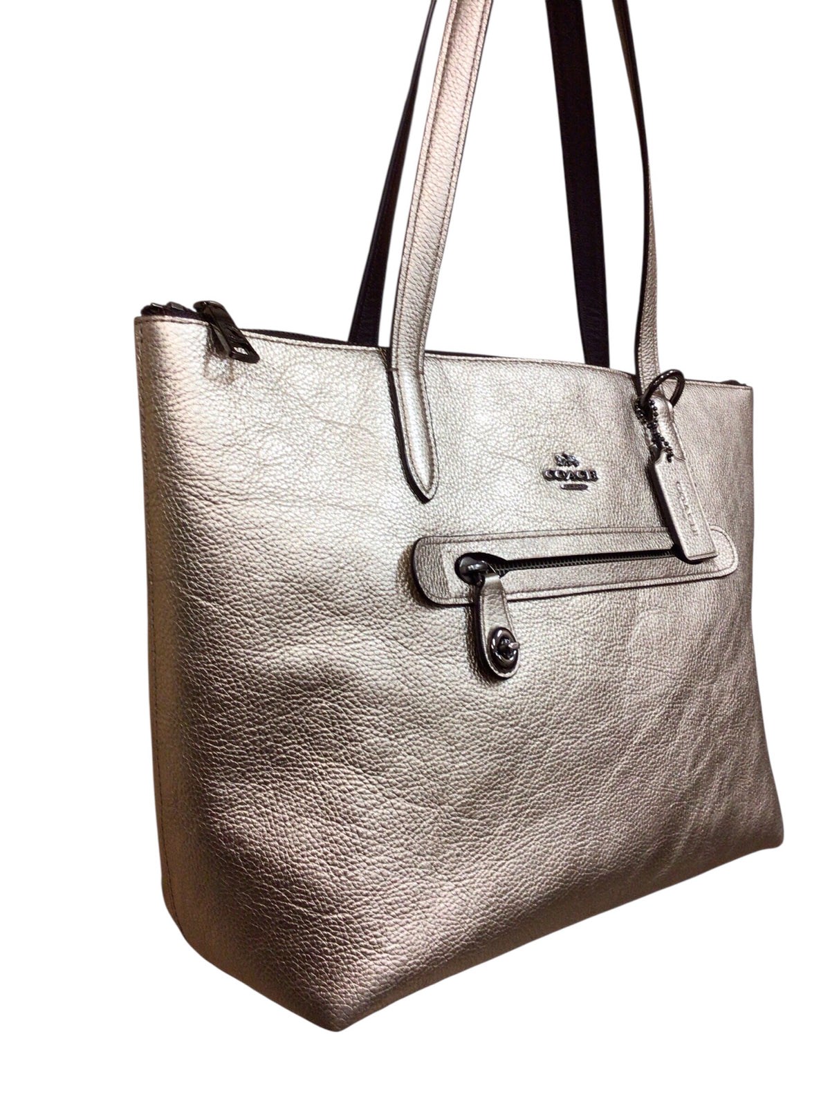 Coach F23592 "Taylor" Gold Shimmer Leather Tote