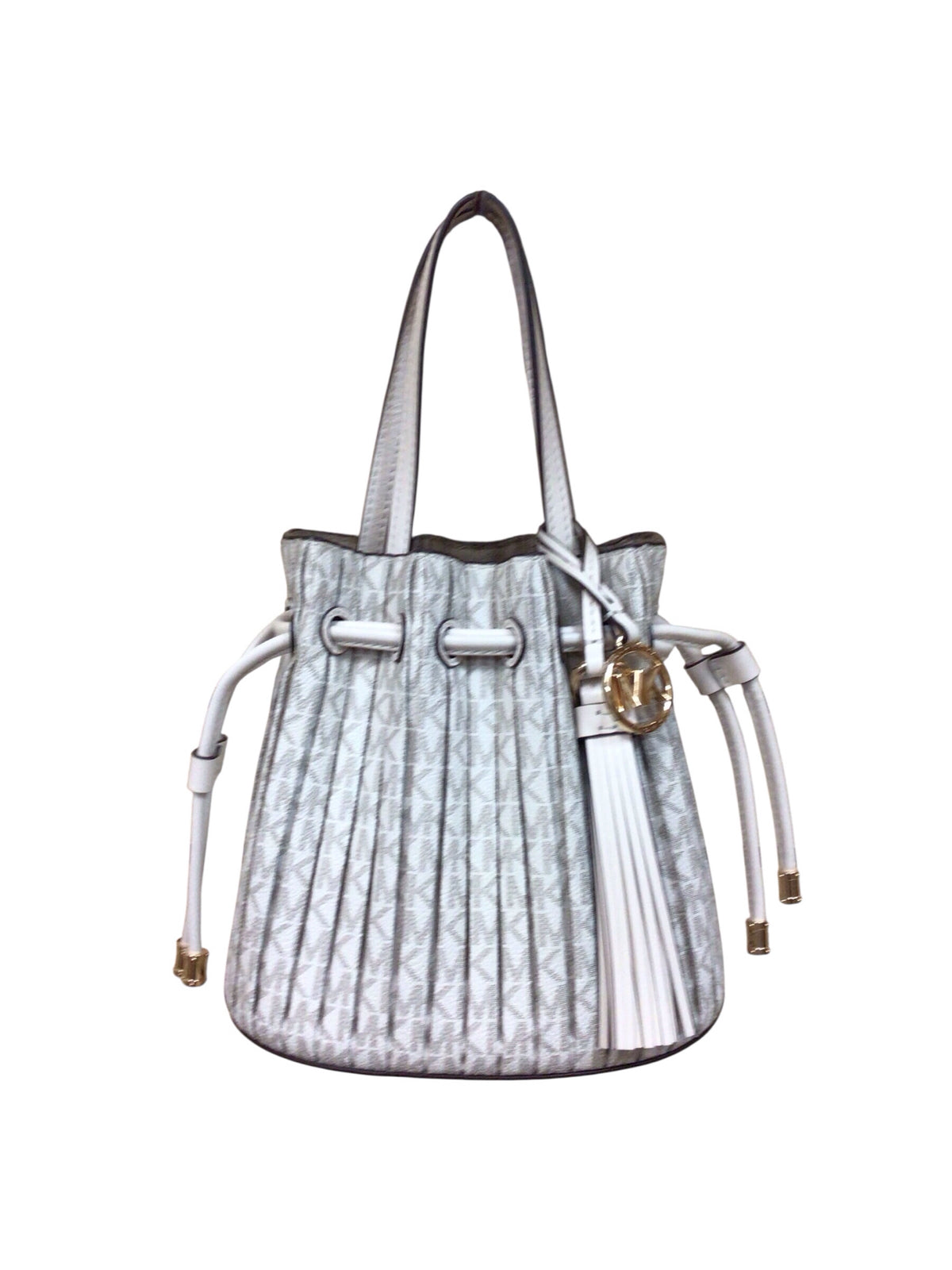 Michael Kors "Willa" Extra Small Pleated Logo Tote Crossbody Bag