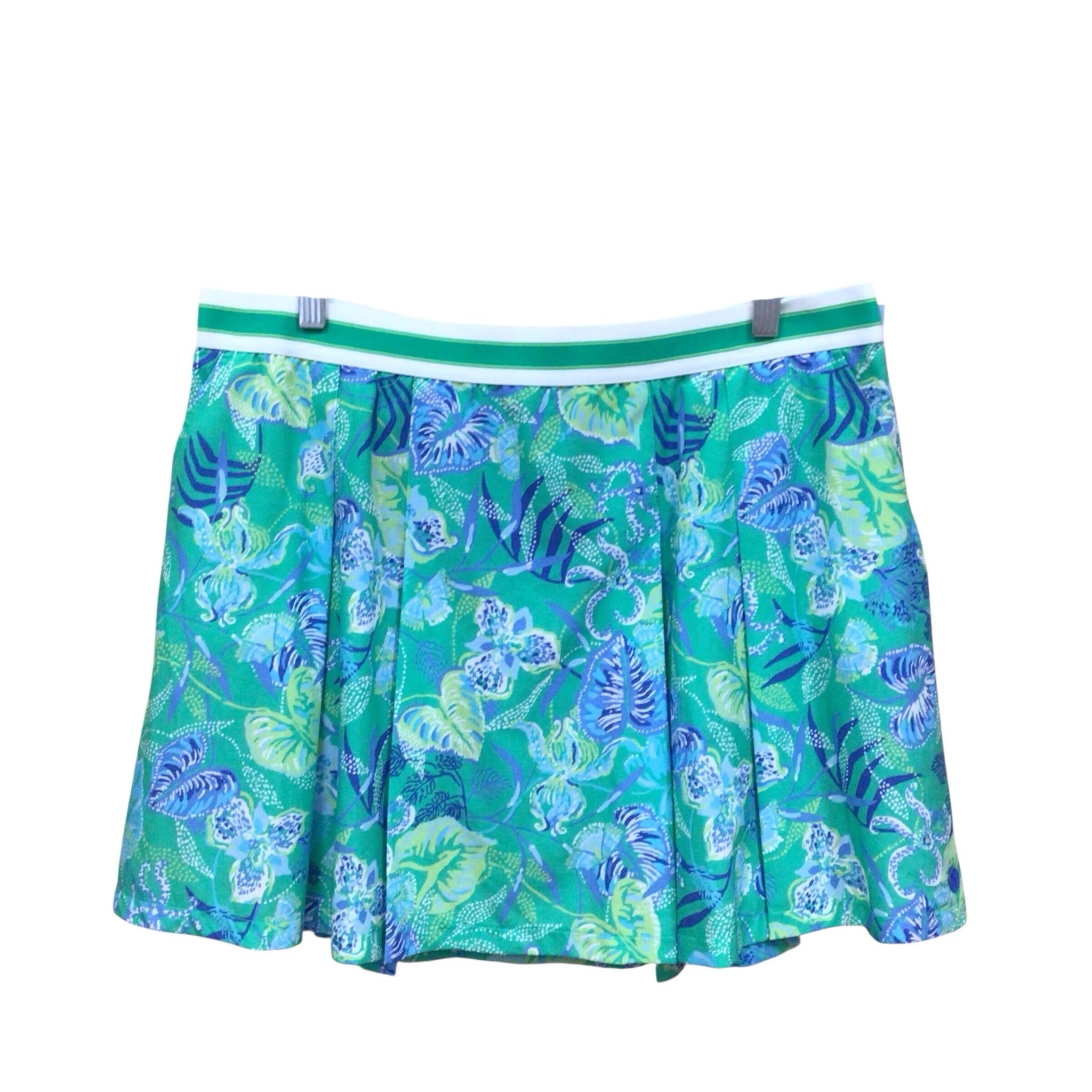 Lilly Pulitzer Luxletic Silvana Green Pleated Skort Size XL