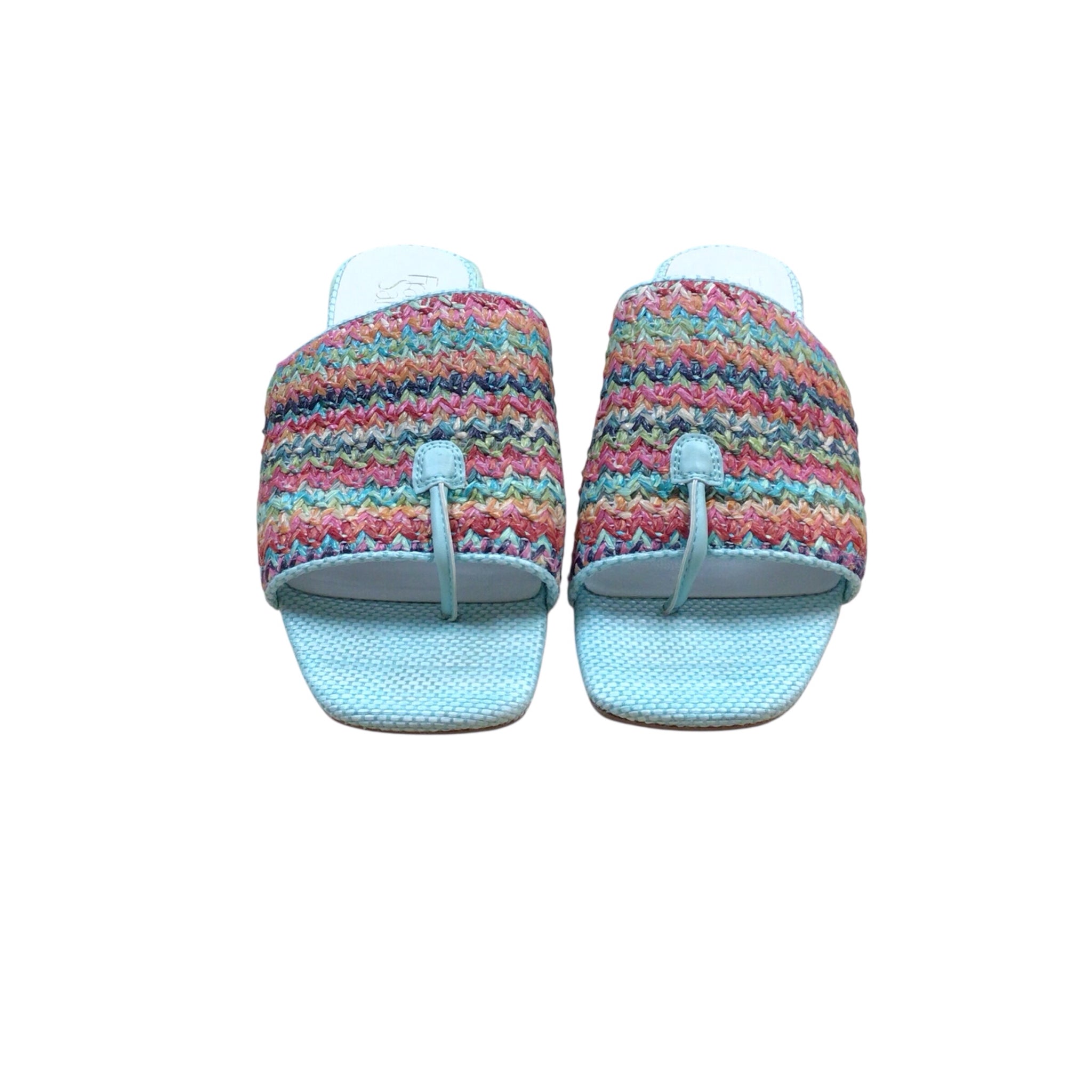 Franco Sarto Blue Woven Sandals Size 7