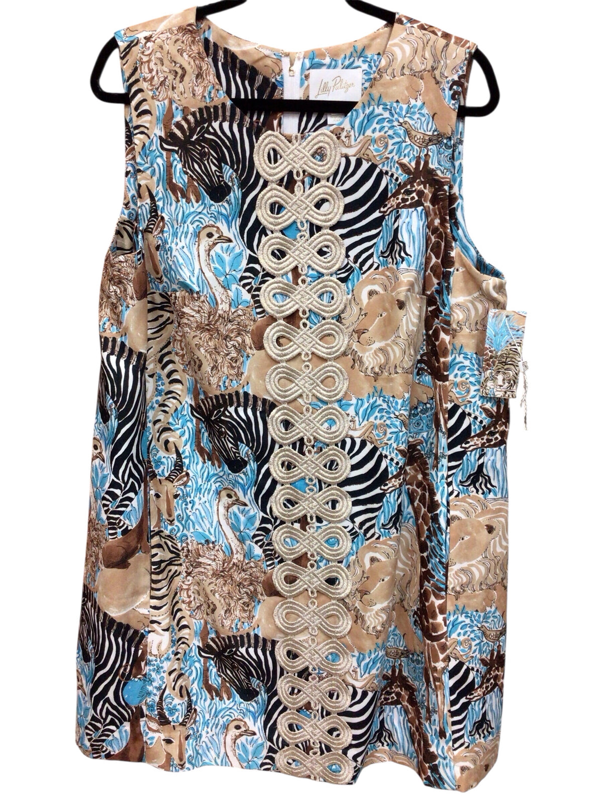 Lilly Pulitzer "Edita" Shift Sleeveless "Lillys Zoo" Dress Size 14 NWT