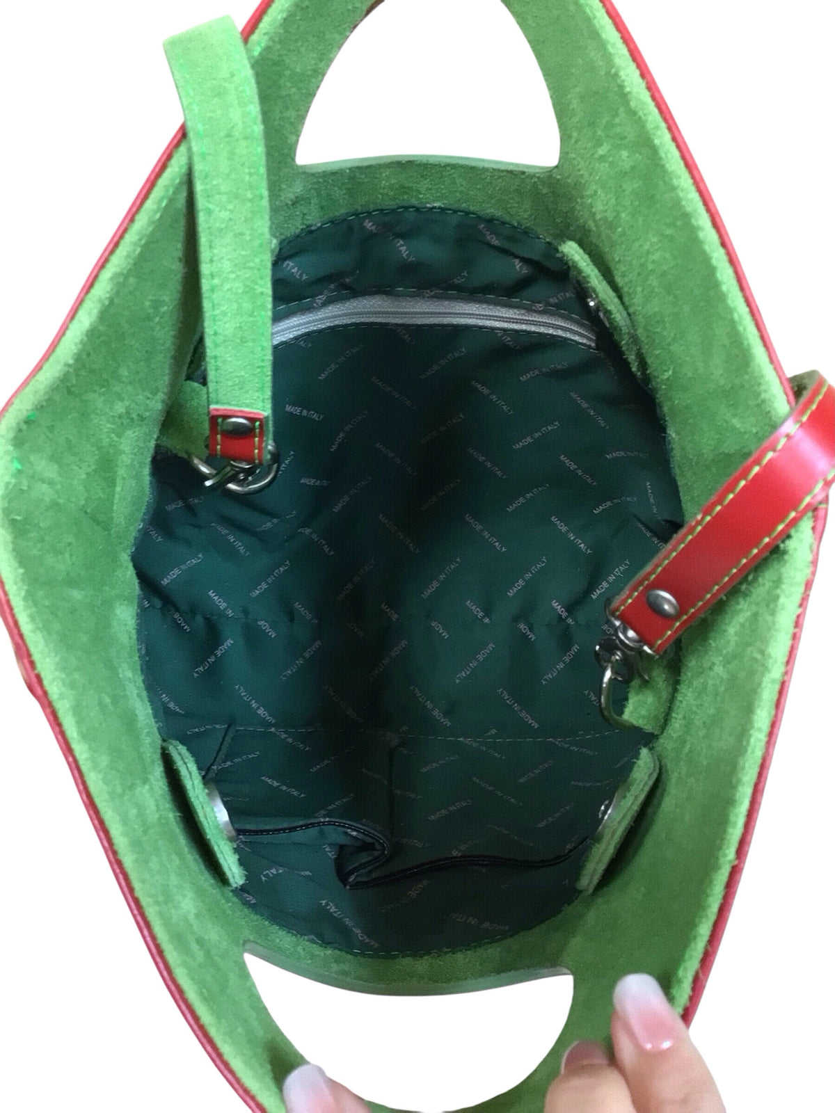 Nobile Made In Italy Red Italian Leather Shoulder Bag