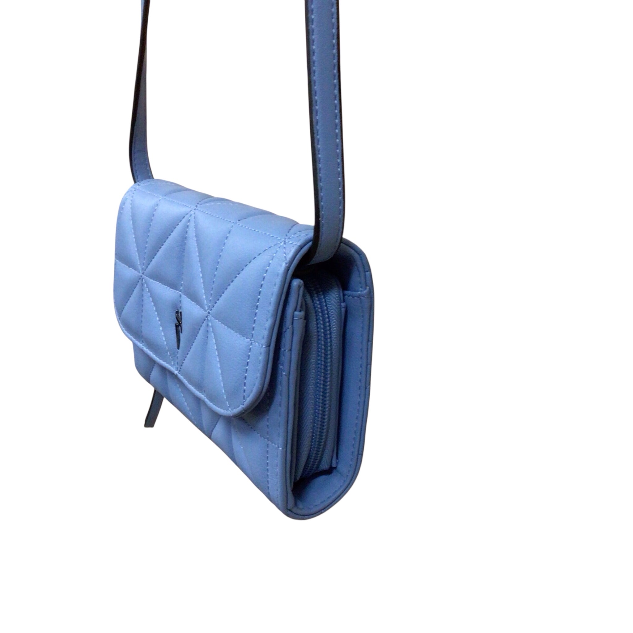 Vera Wang Blue Quilted Crossbody Bag
