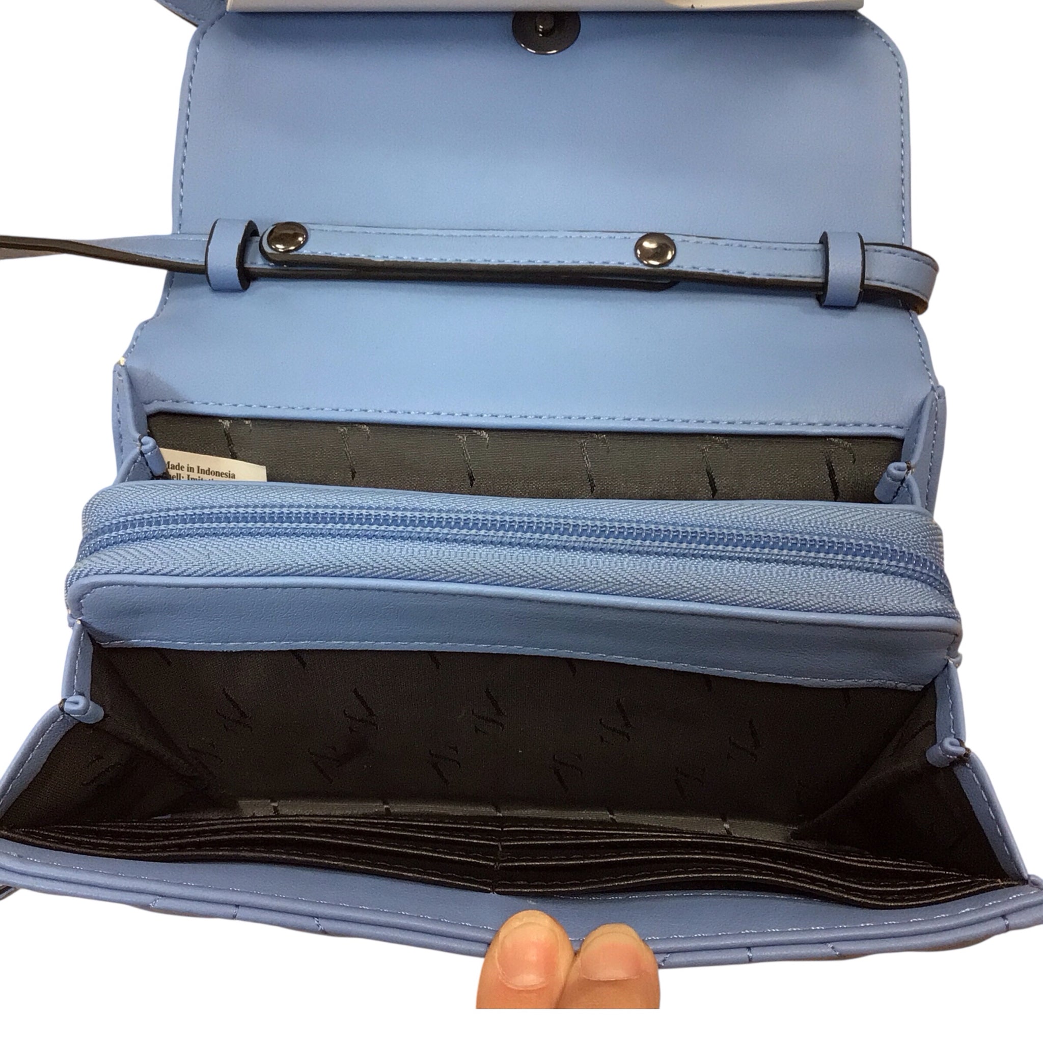 Vera Wang Blue Quilted Crossbody Bag