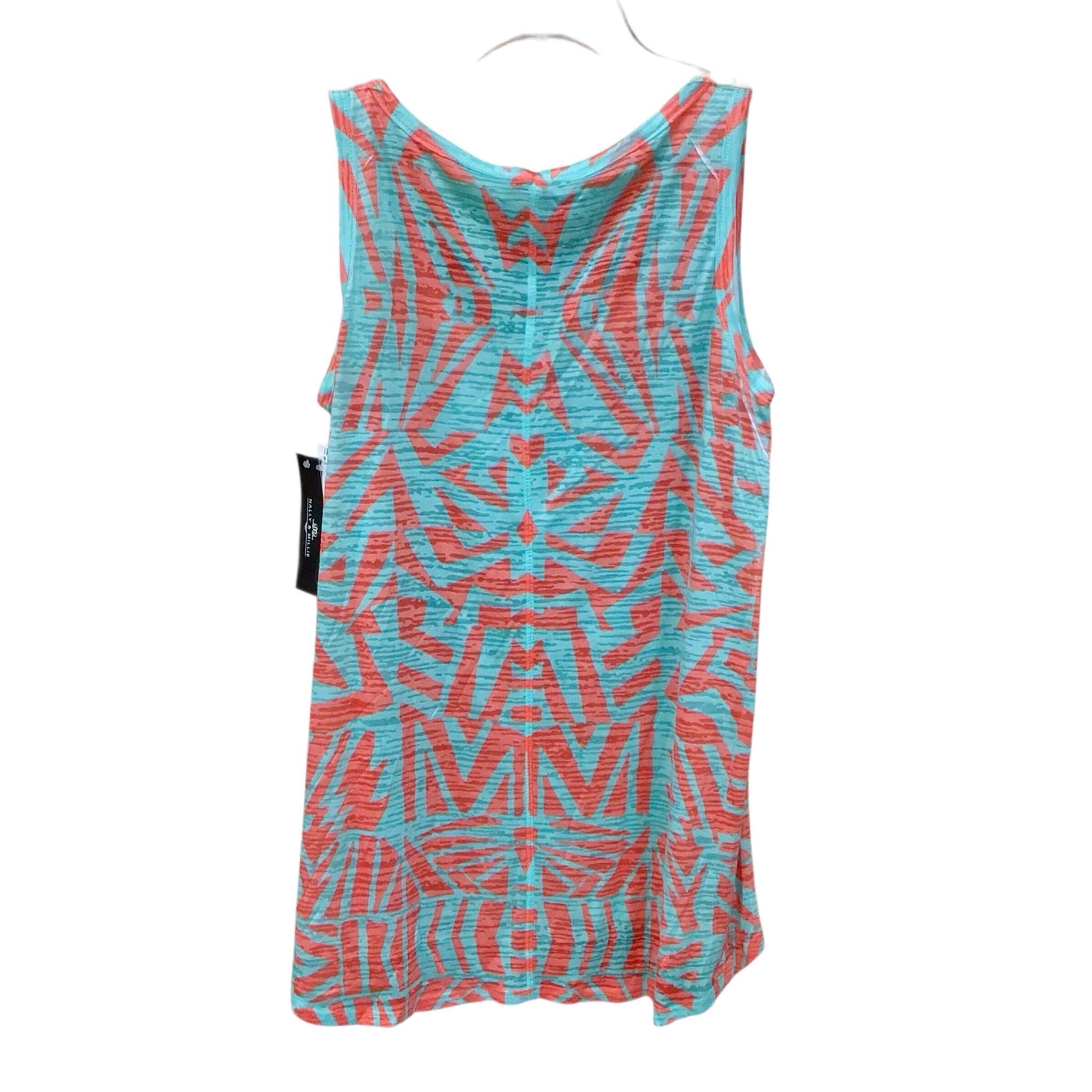 Nally & Millie Teal & Orange Sleeveless Top Size Large NWT