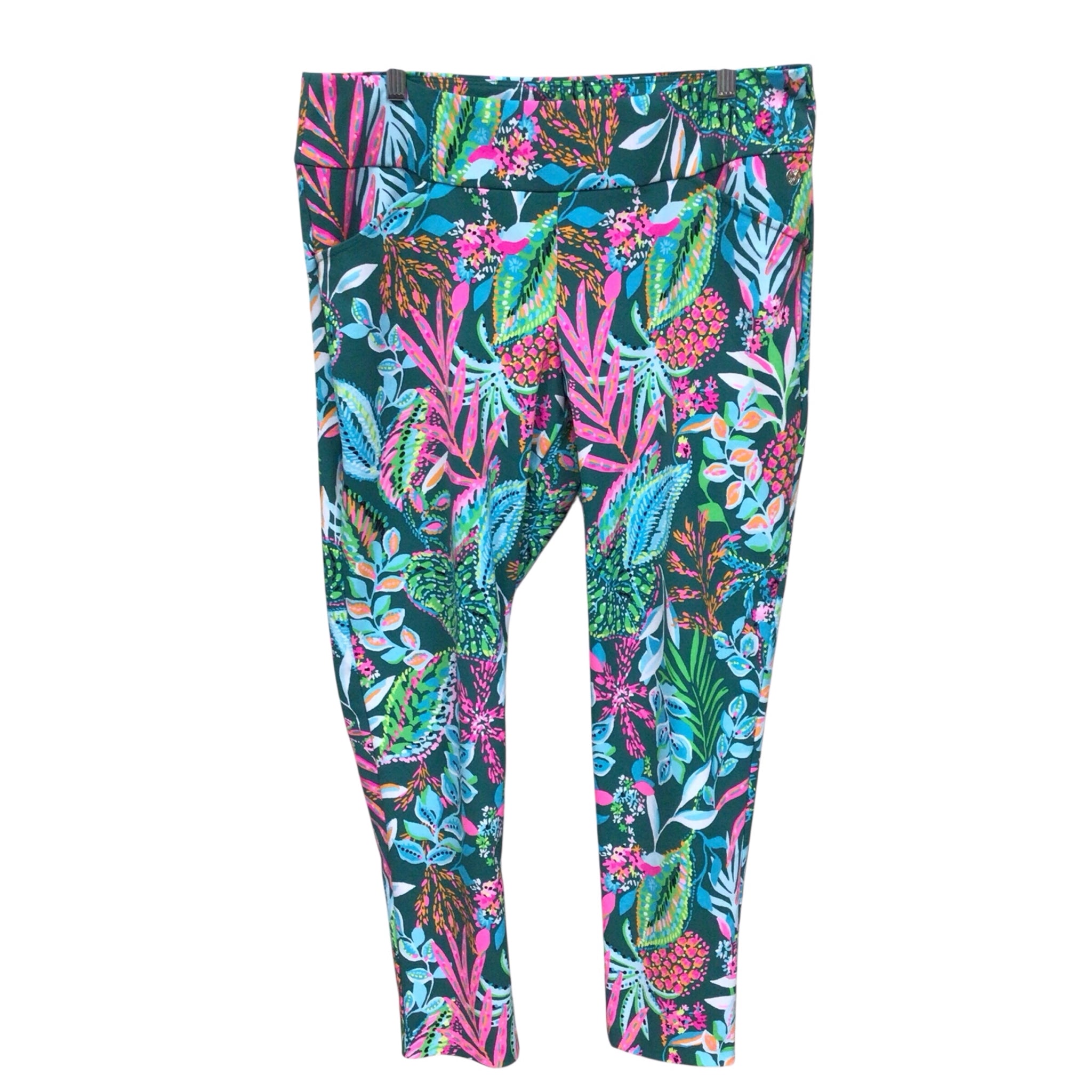 Lilly Pulitzer Luxletic Corso "Sunshine Jungle" Pants Size 16