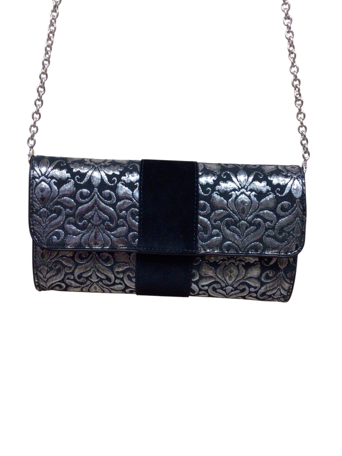 Talbots Black & Silver Crossbody Bag NWT