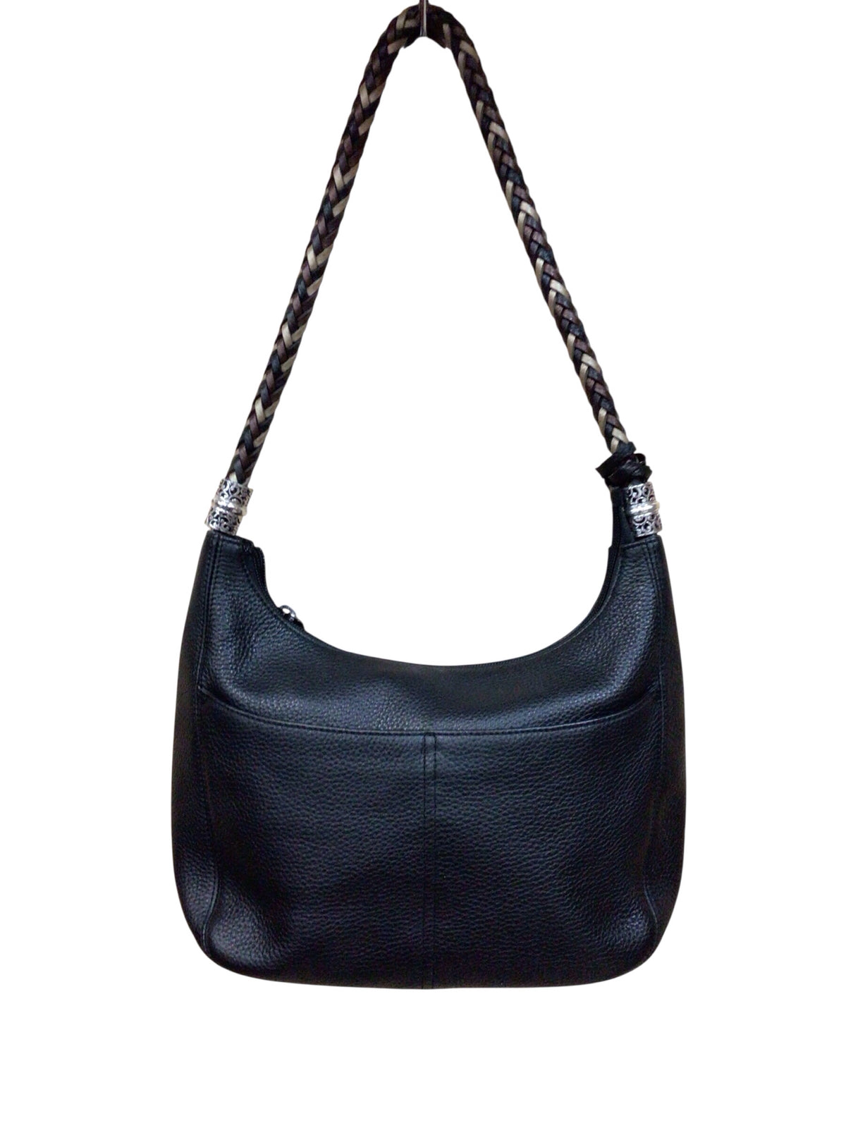 Brighton "Barbados" Black Leather Shoulder Bag