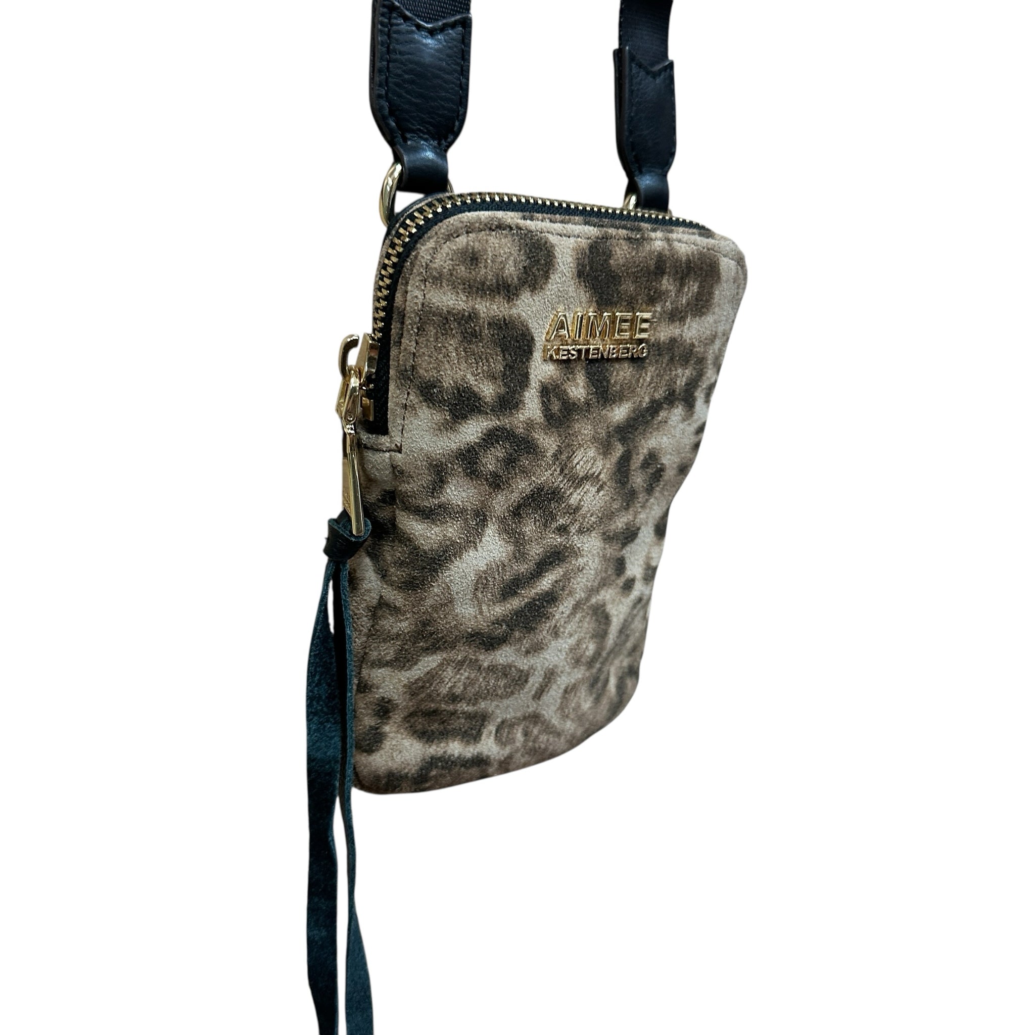 Aimee Kestenberg Tan Leather Crossbody Cellphone Bag