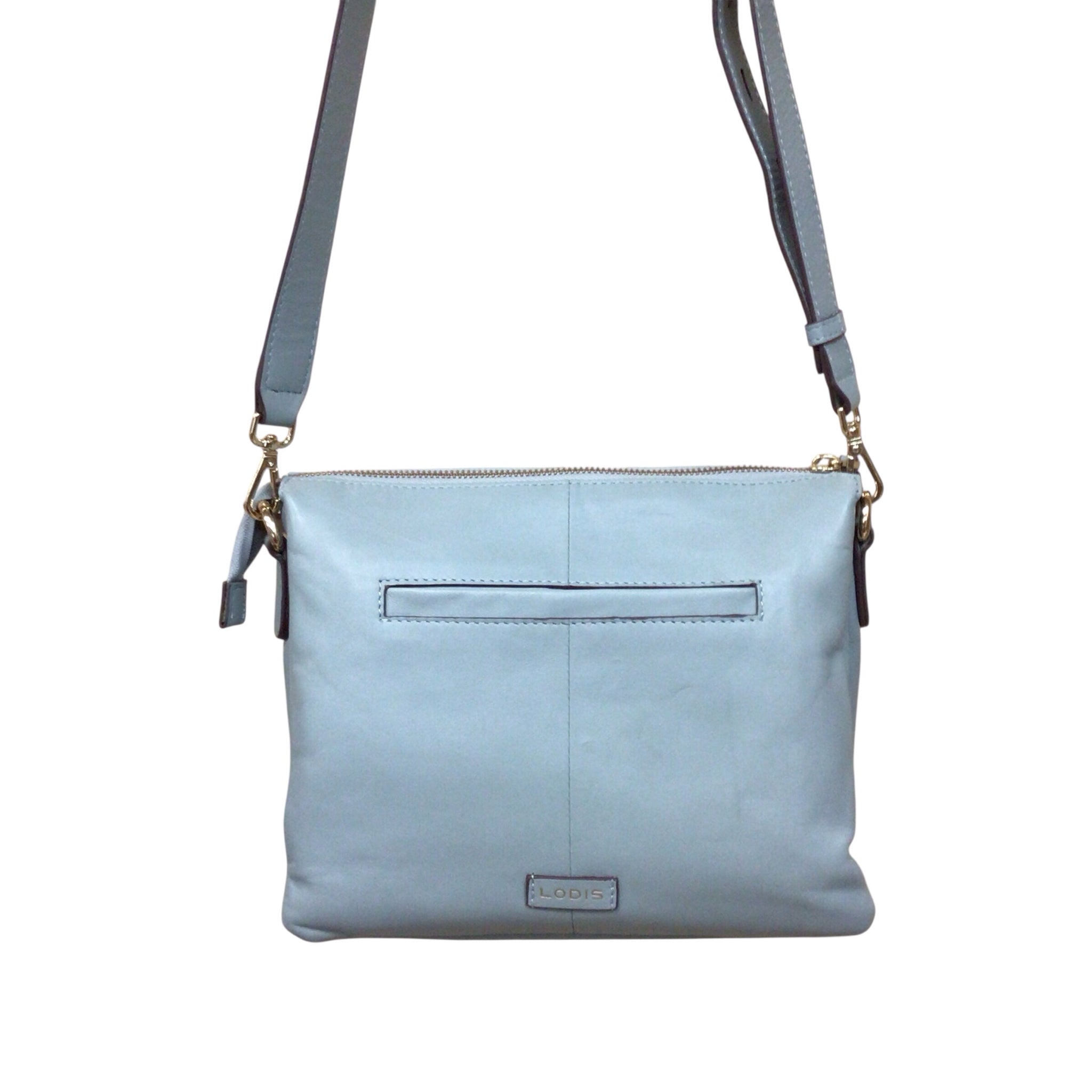 Lodis Light Blue Leather Crossbody Bag