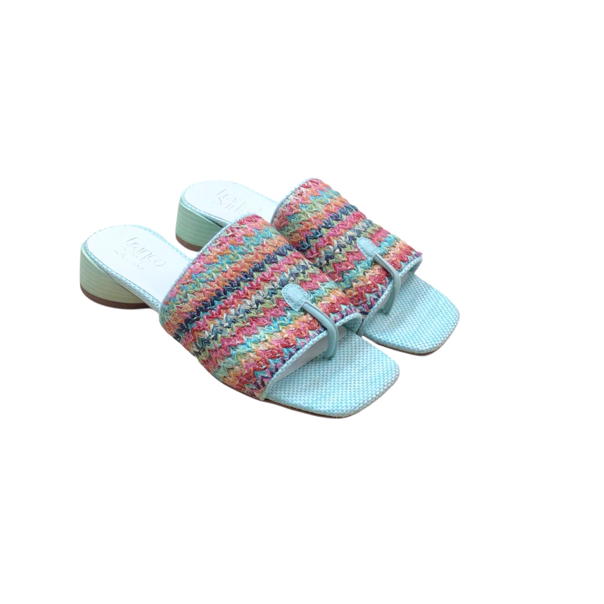 Franco Sarto Blue Woven Sandals Size 7