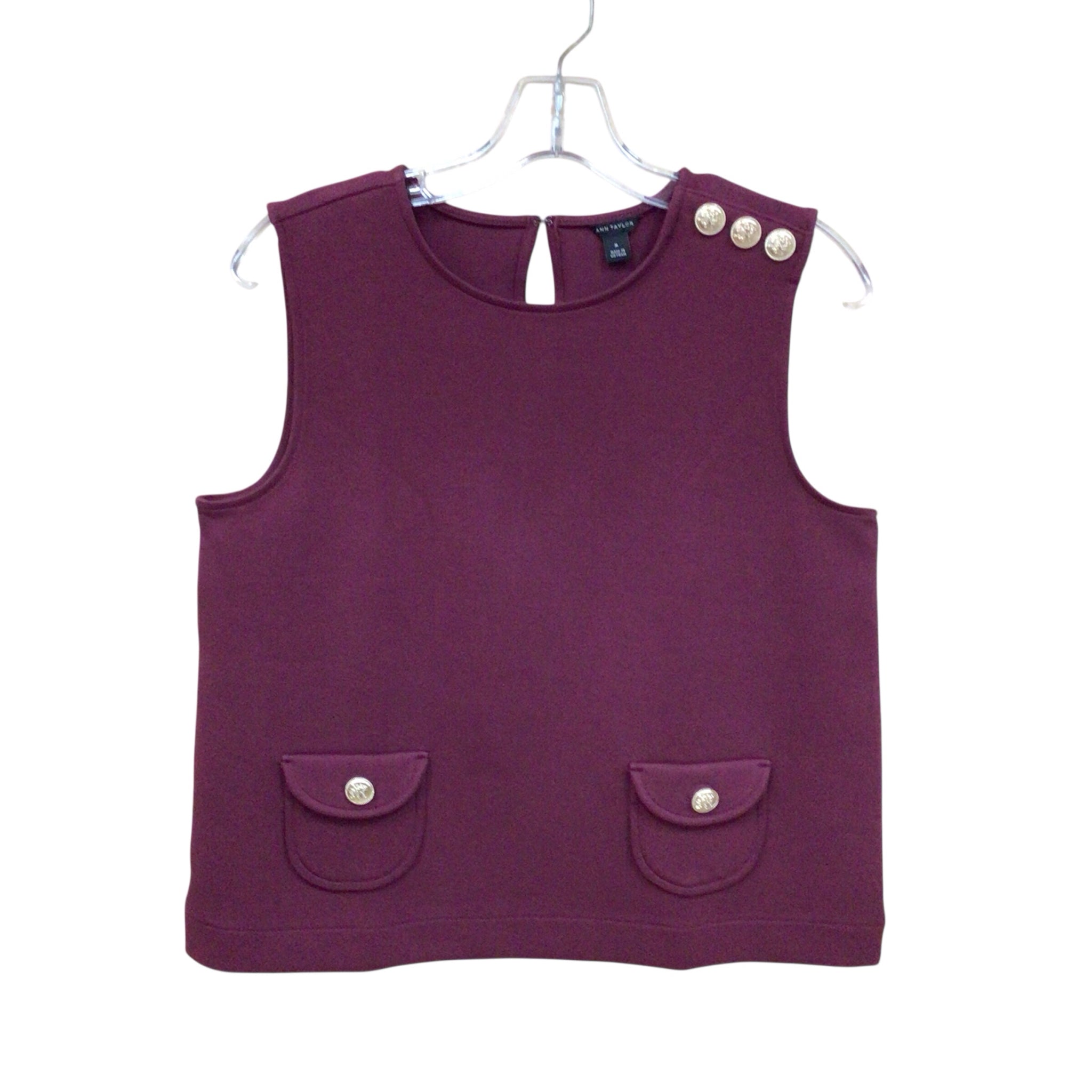 Ann Taylor Burgundy Sleeveless Top Size Medium NWT