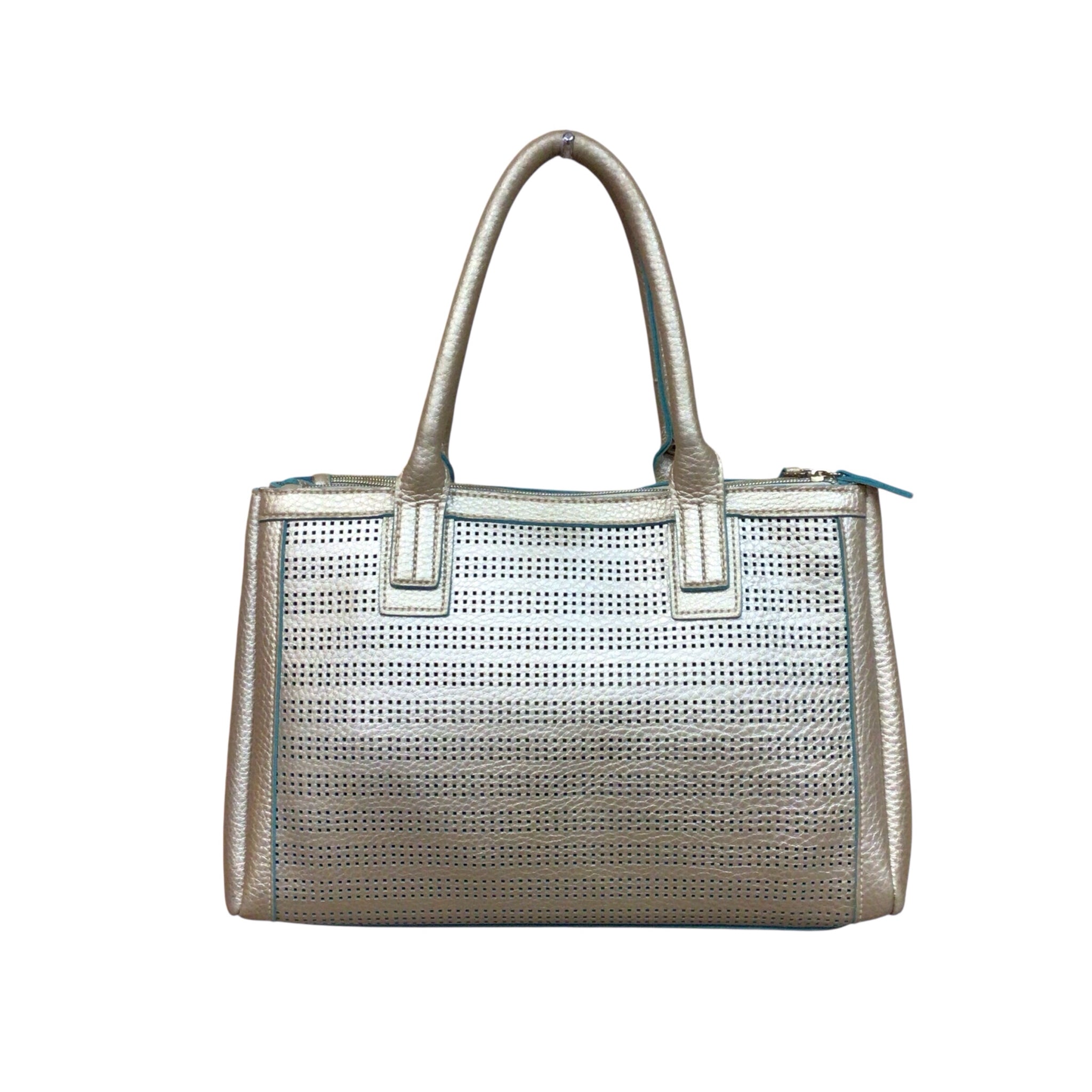 Kenneth Cole Reaction Metallic Gold & Teal Satchel Bag