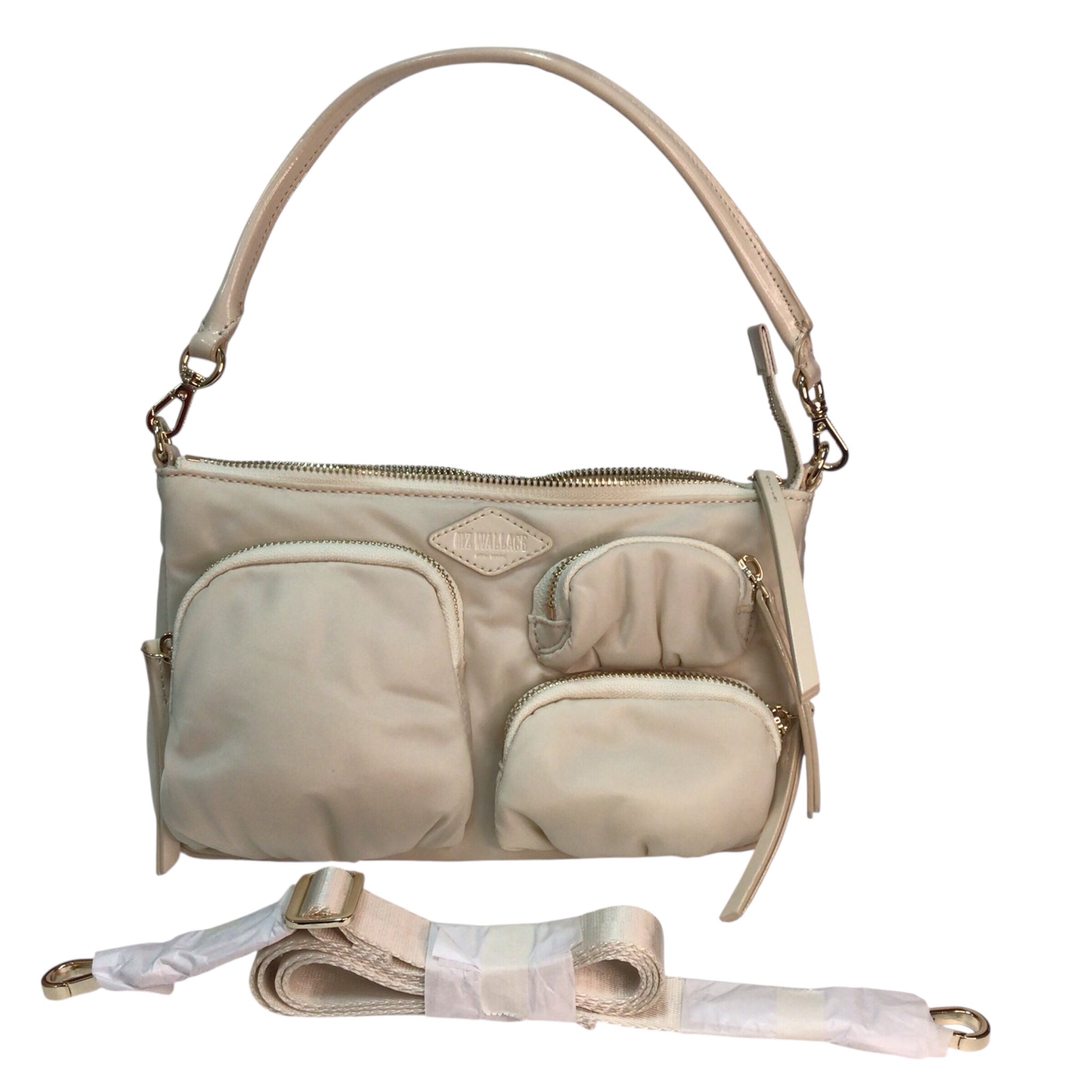 MZ Wallace Small Crossbody Satchel Cream