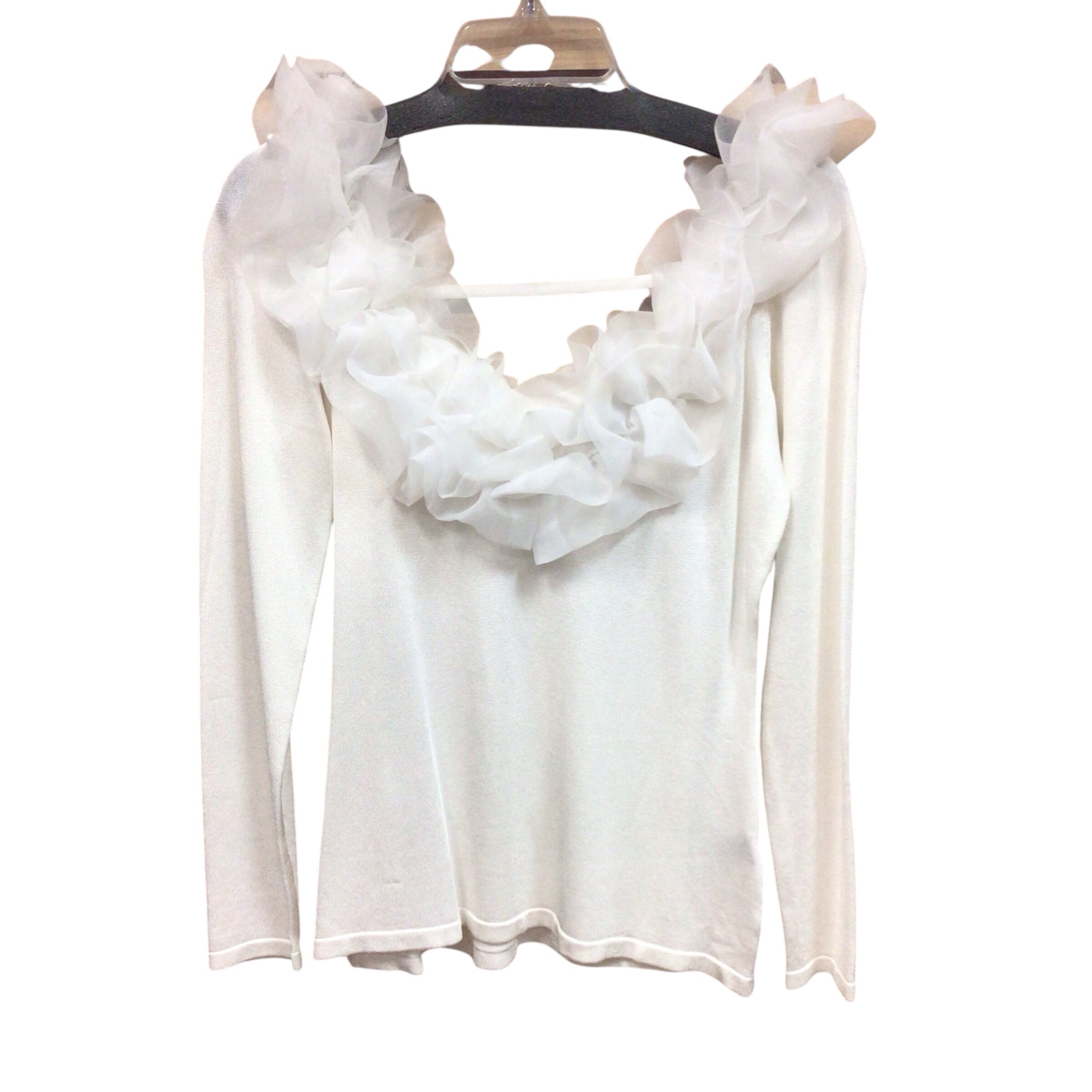 Boston Proper White Long Sleeve Top Size Small NWT