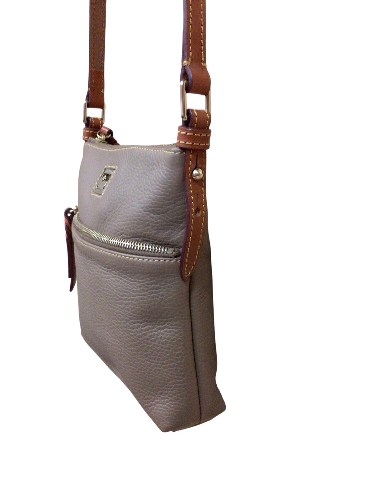Dooney & Bourke Light Brown Pebbled Leather Crossbody