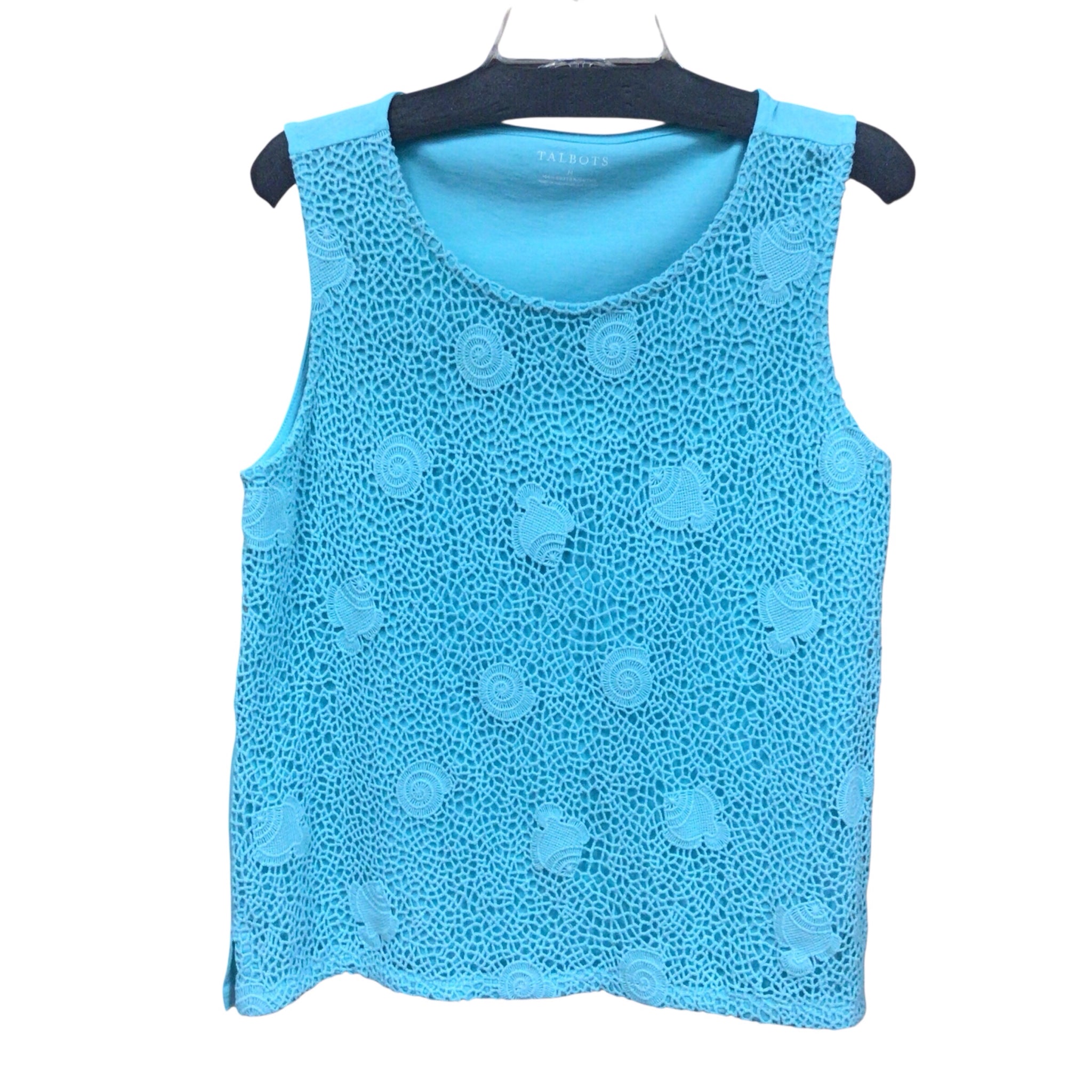 Talbots Teal Sleevless Top Size Medium