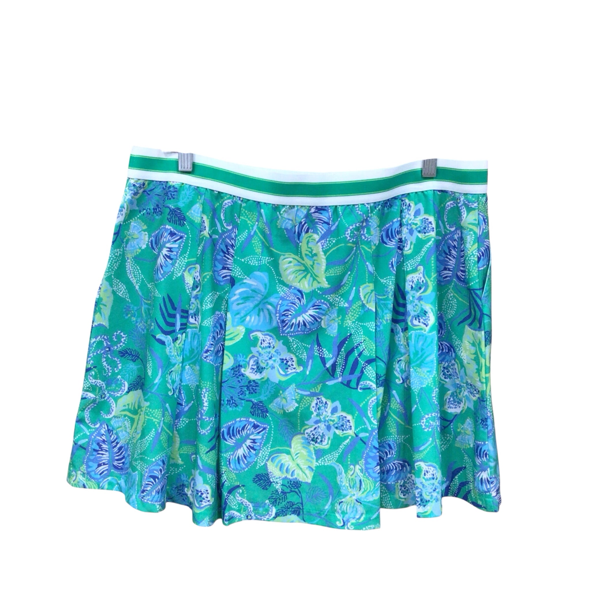 Lilly Pulitzer Luxletic Silvana Green Pleated Skort Size XL