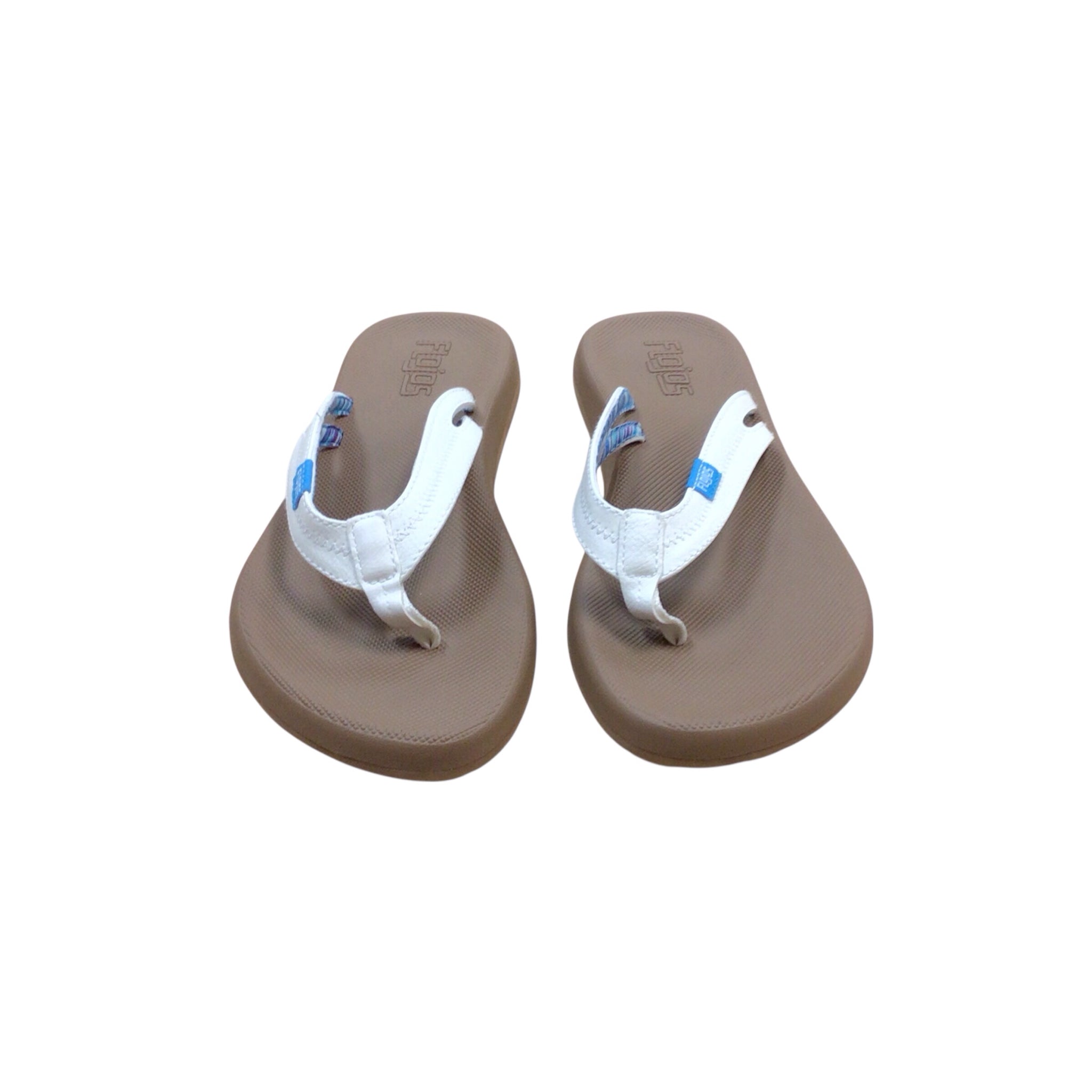 Flojos White Thong Sandals Size 7