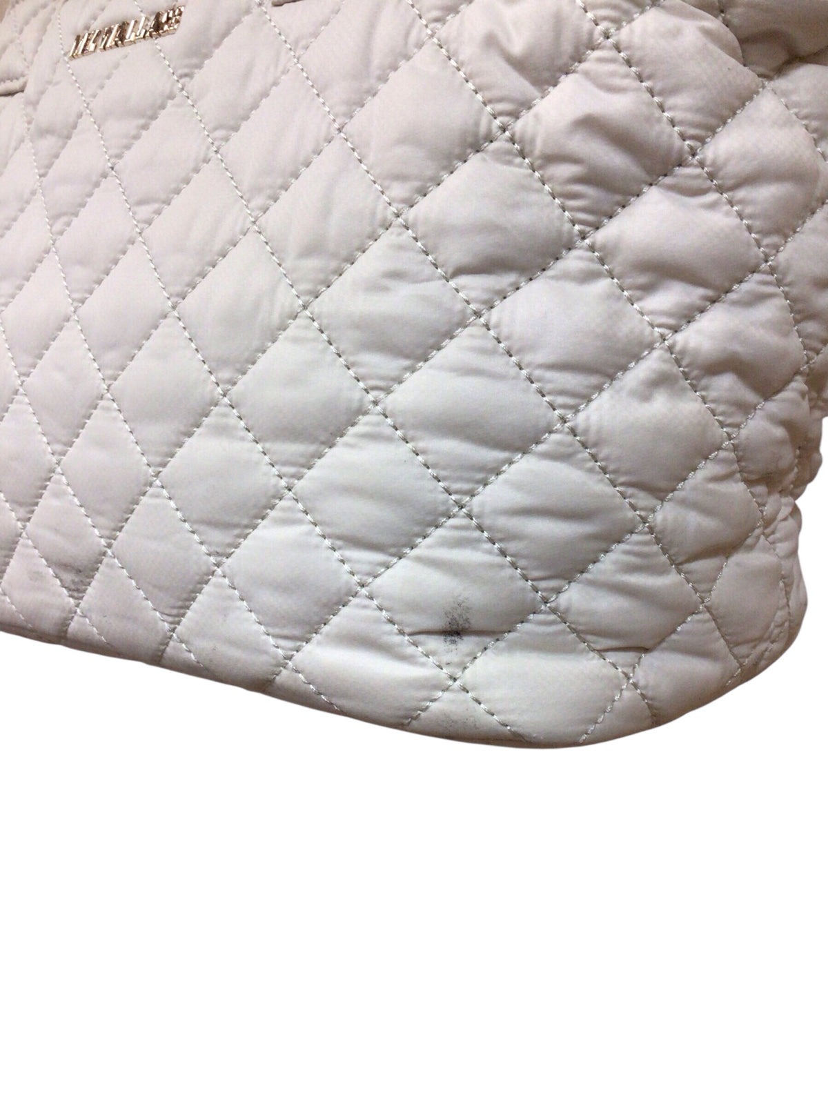 MZ Wallace Cream Quilted Nylon Crossbody Satchel Bags