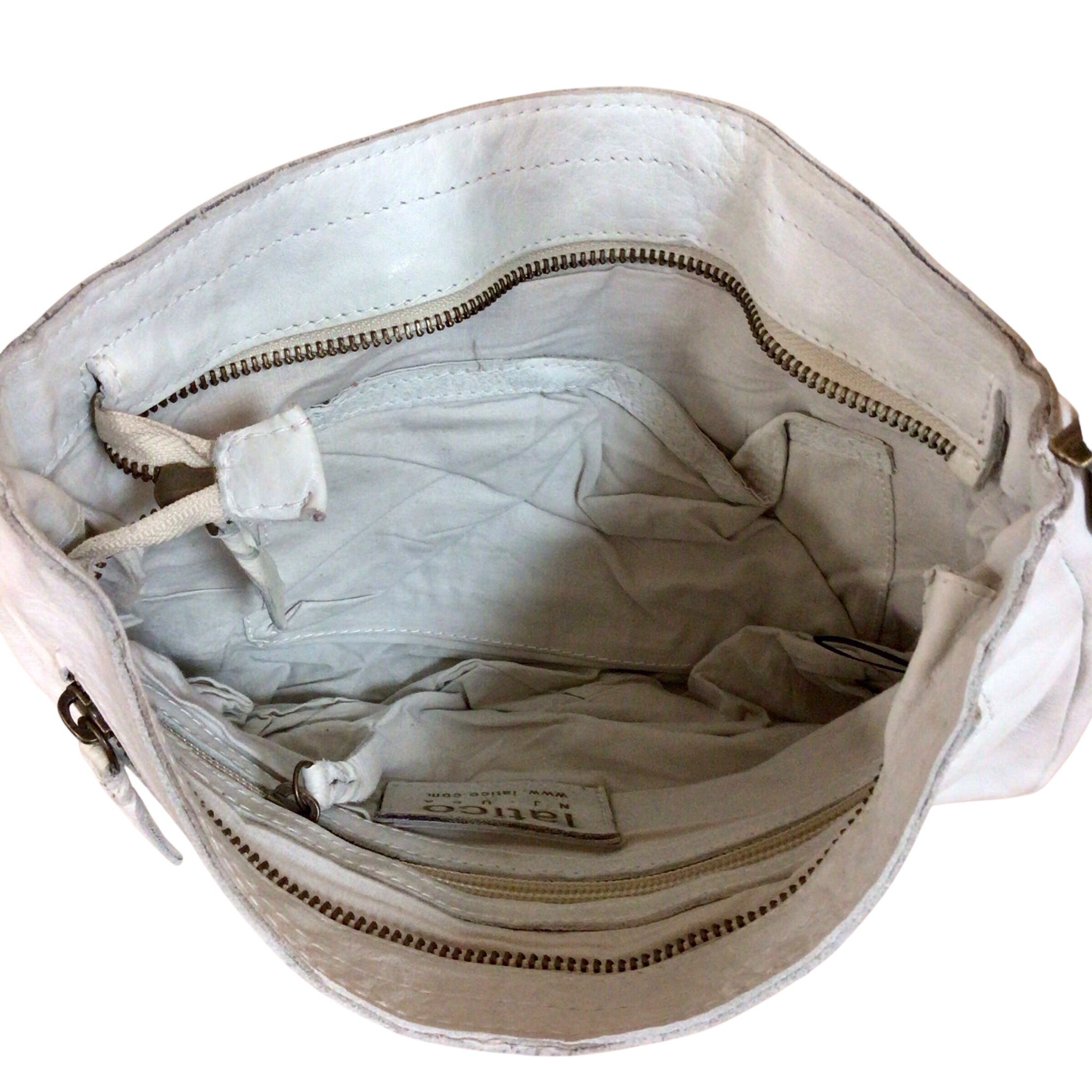 Latico "Meadow" White Leather Crossbody Bag