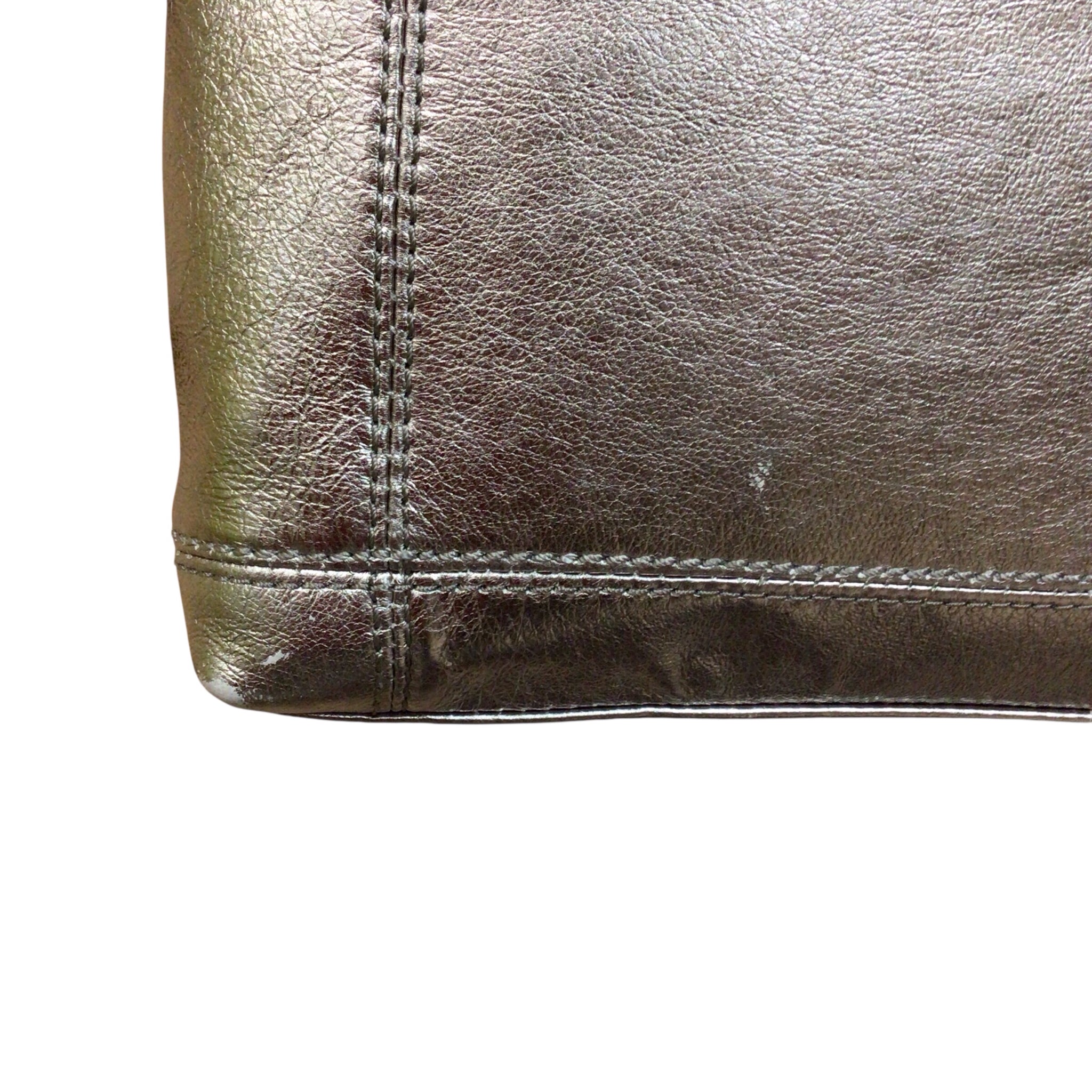 The Sak Metallic Champagne Leather Crossbody Shoulder Bag