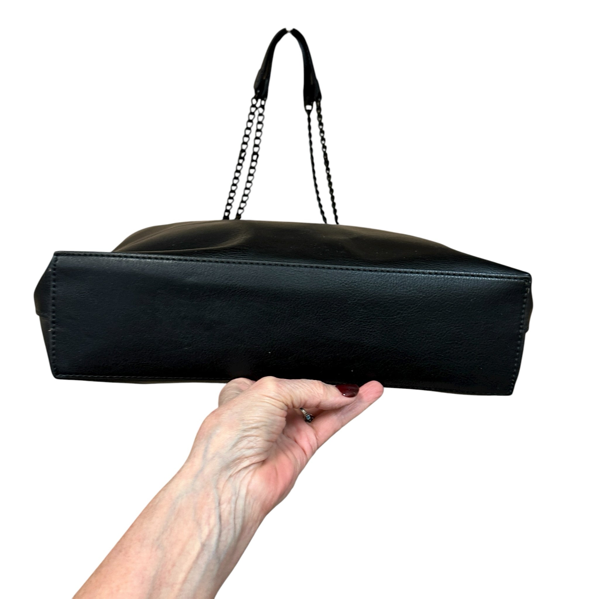 Gianni Bini Black Floral Tote Bag