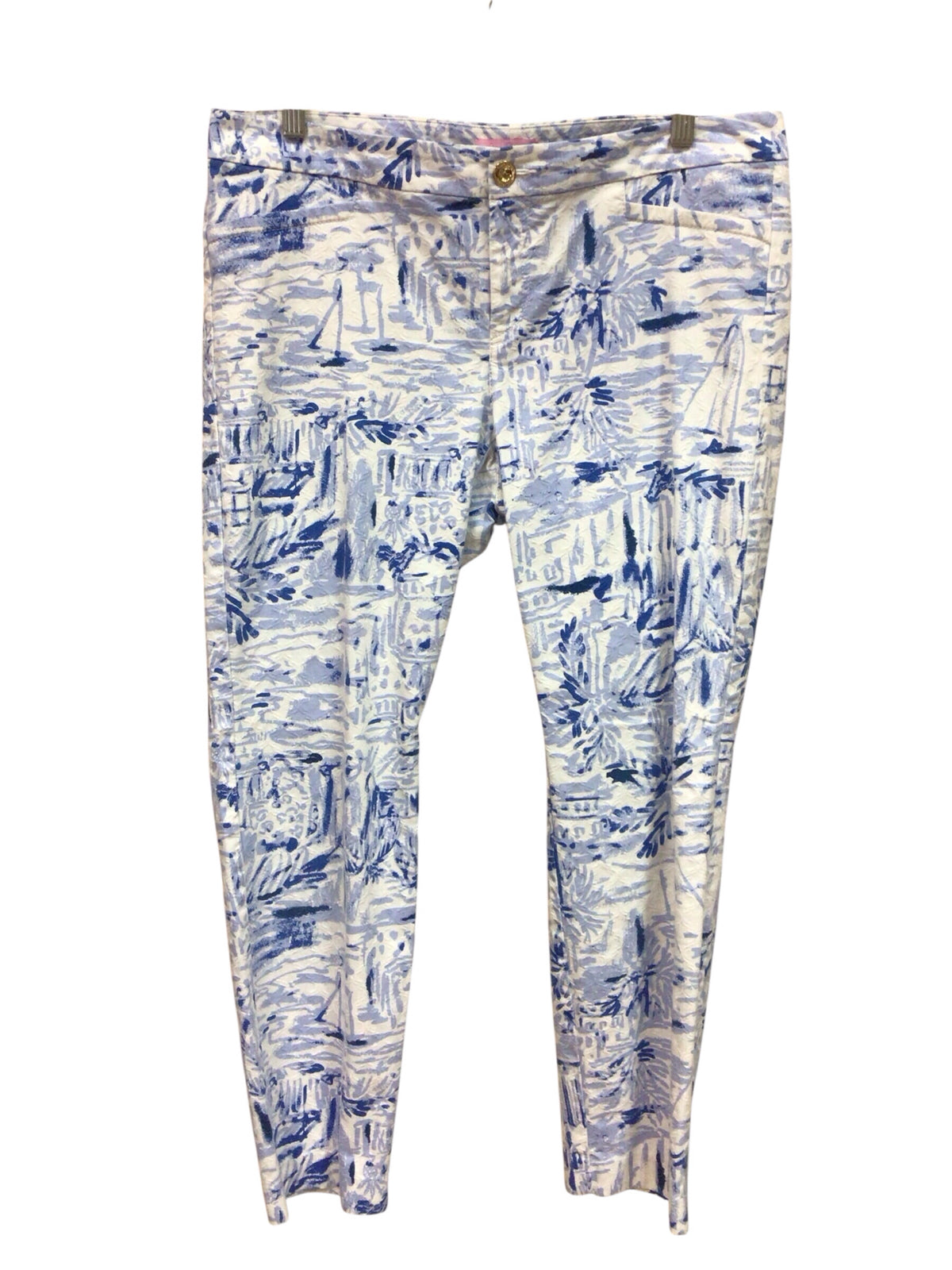 Lilly Pulitzer "Kelly" Skinny Ankle "Rock The Dock" Pants Size 12
