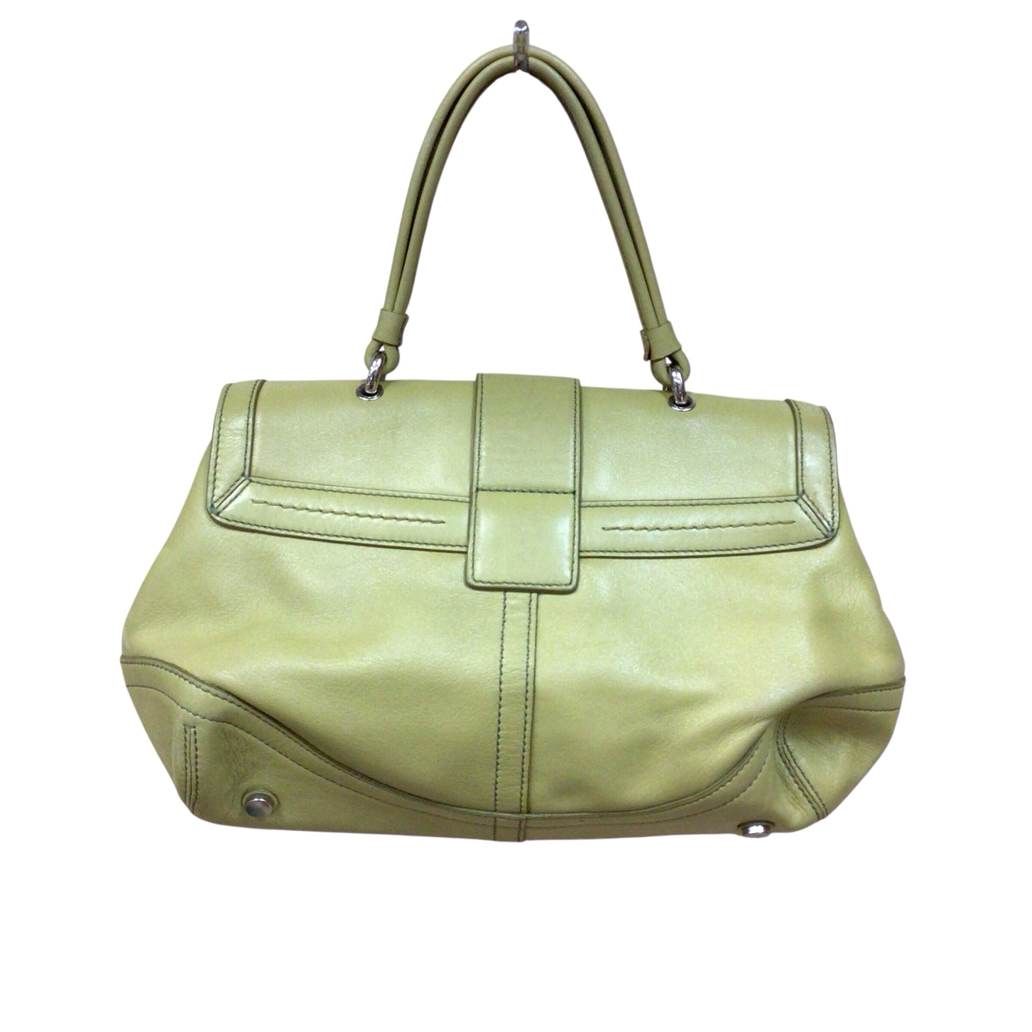 Coach 9743 Green Leather Satchel