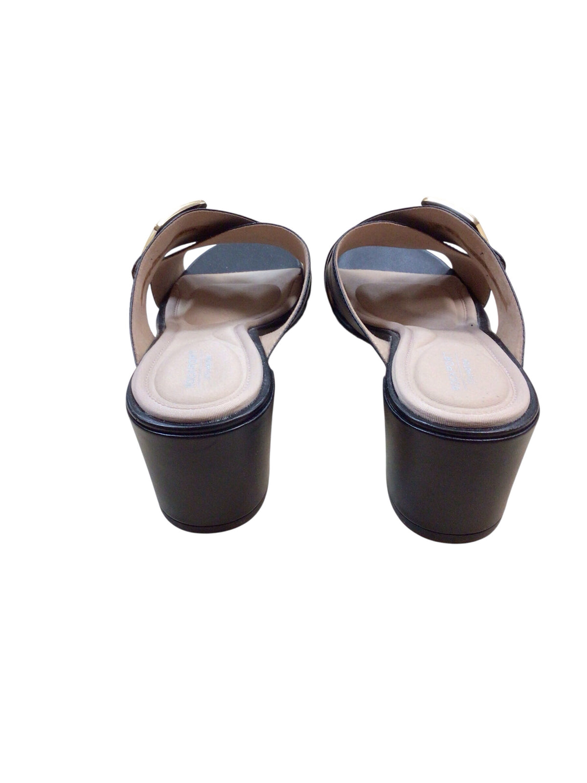 Rockport Total Motion Black "Alaina" Buckle Slide Sandals Size 7.5