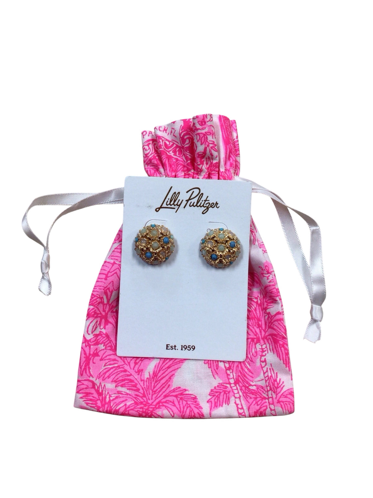Lilly Pulitzer "HarLillyQuin" Studded Earrings NWT