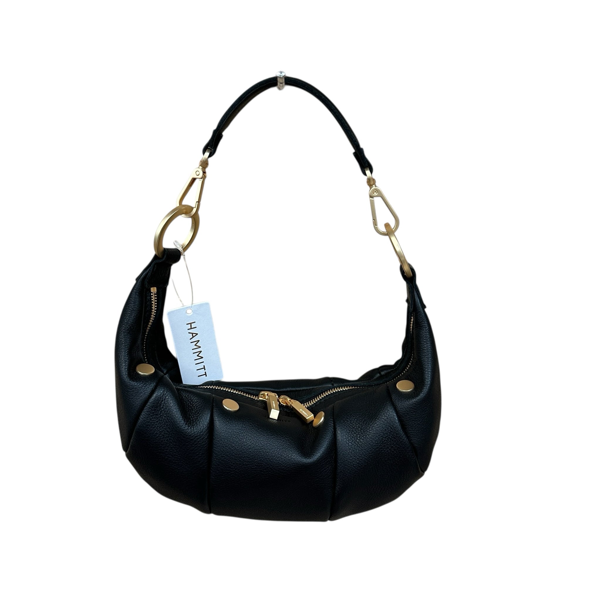 Hammitt Erica Small Black &  Brushed Gold Leather Crossbody Bag