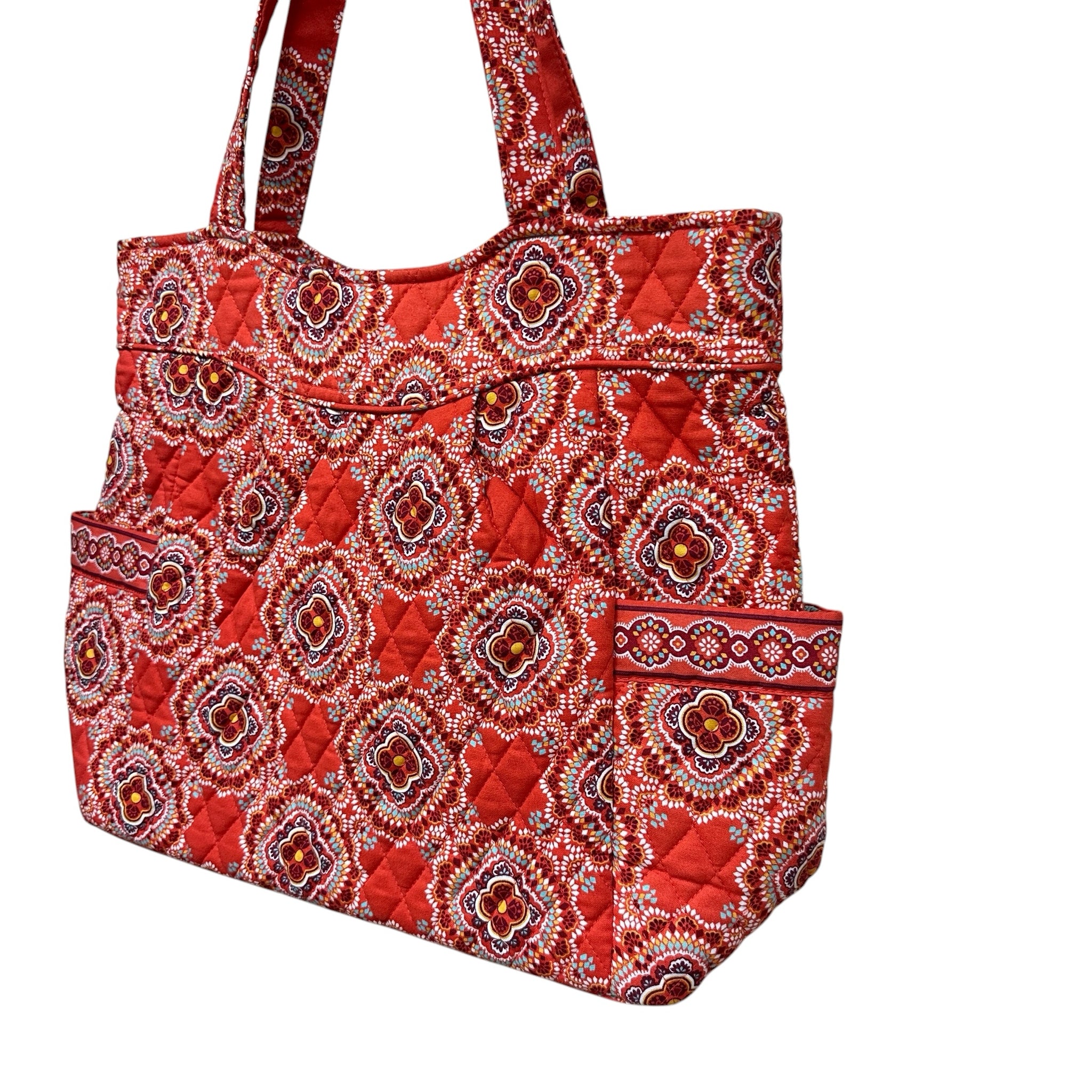 Vera Bradley Orange Mandela Tote Bag