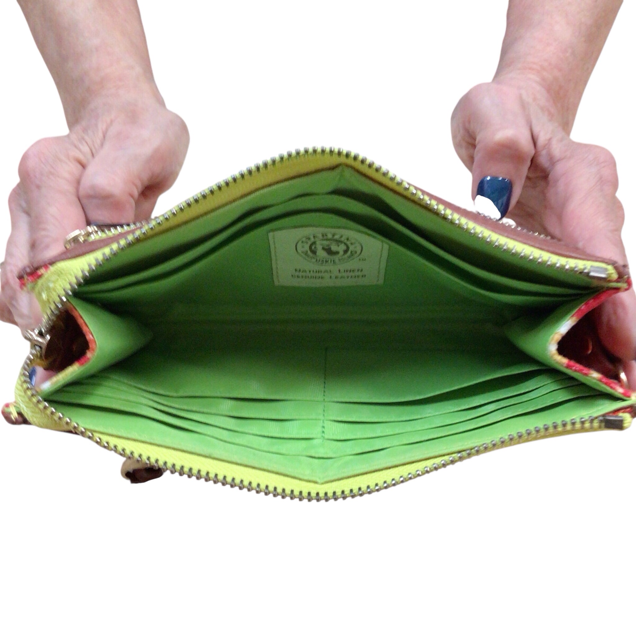 Spartina 449 Orange Canvas Floral Wallet Wristlet