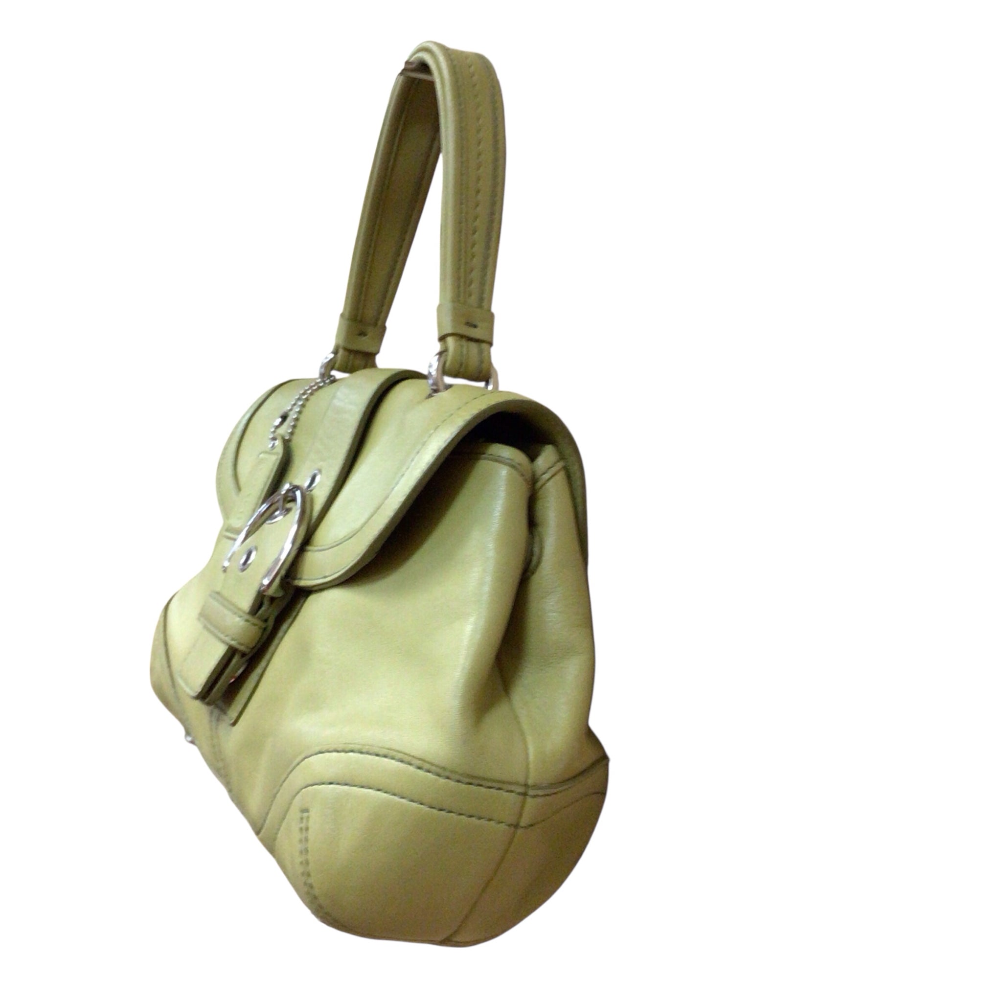 Coach 9743 Green Leather Satchel