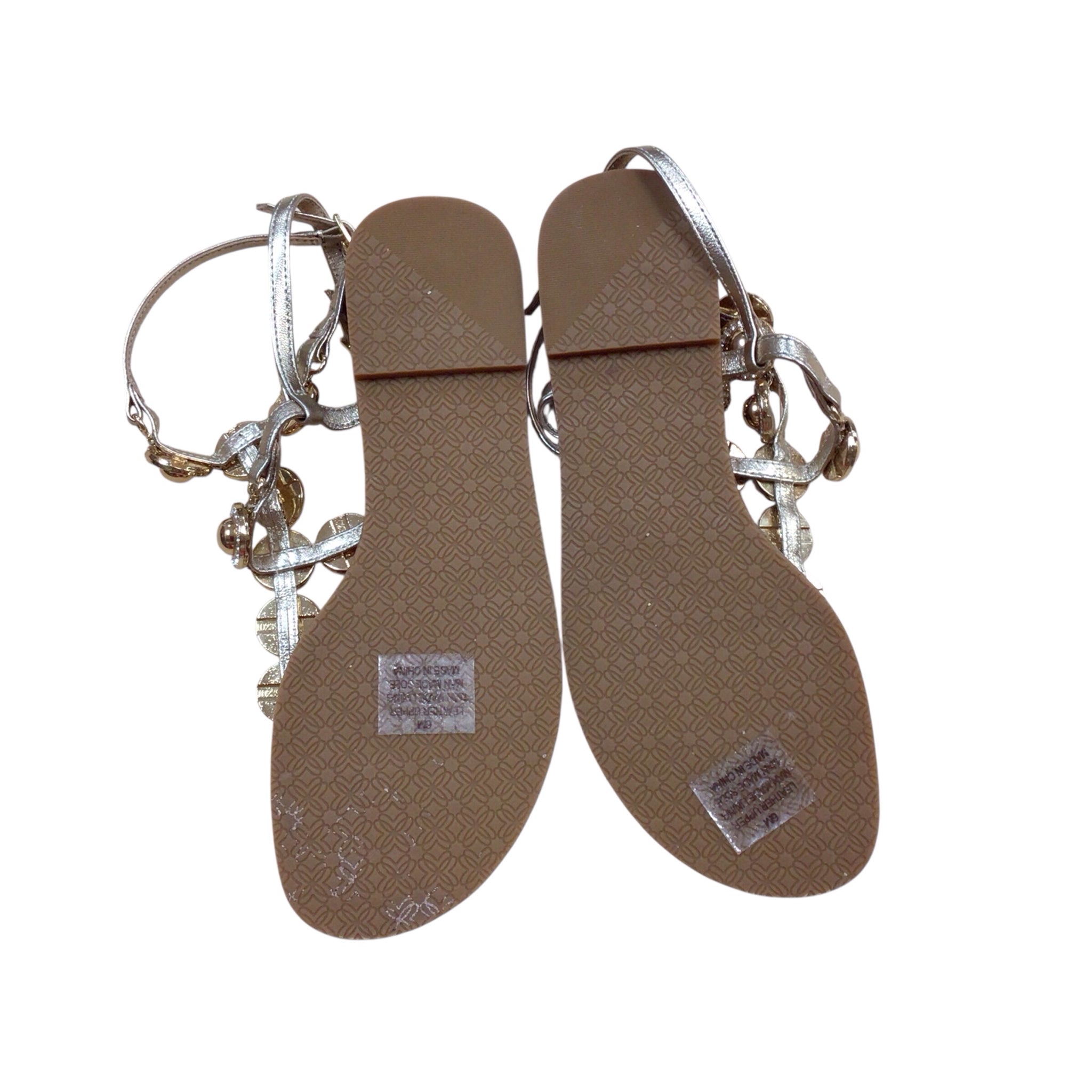 Lilly Pulitzer "Palermo Gold Thong Sandals" Size 6