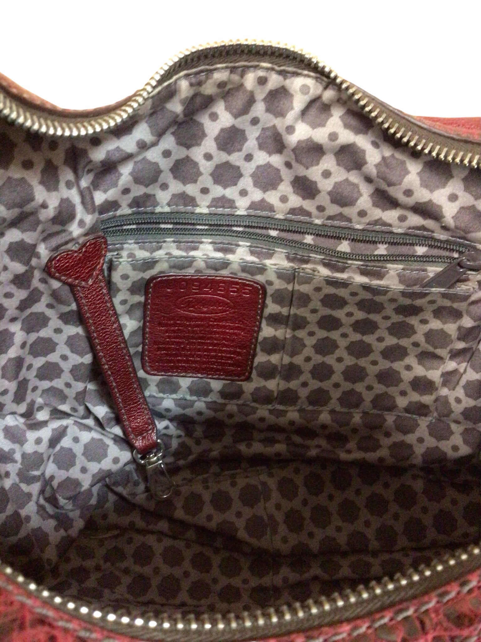 Brighton Florencia Valencia Red Leather Hobo Shoulder Bag