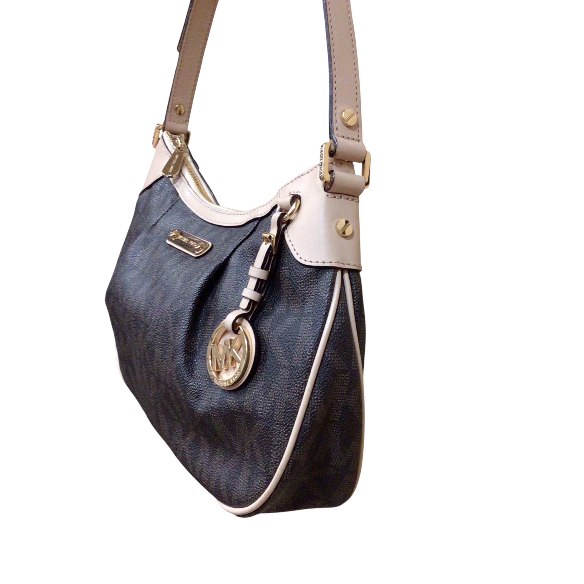 Michael Kors Signature Brown Leather Shoulder Bag