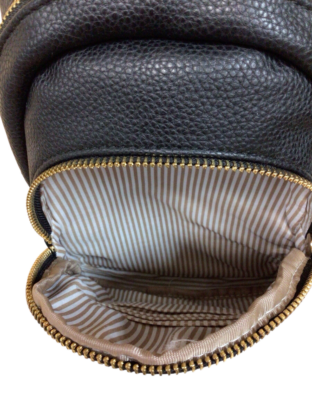 Nanette Lepore "Dale" Faux Black Pebbled Leather Sling Bag