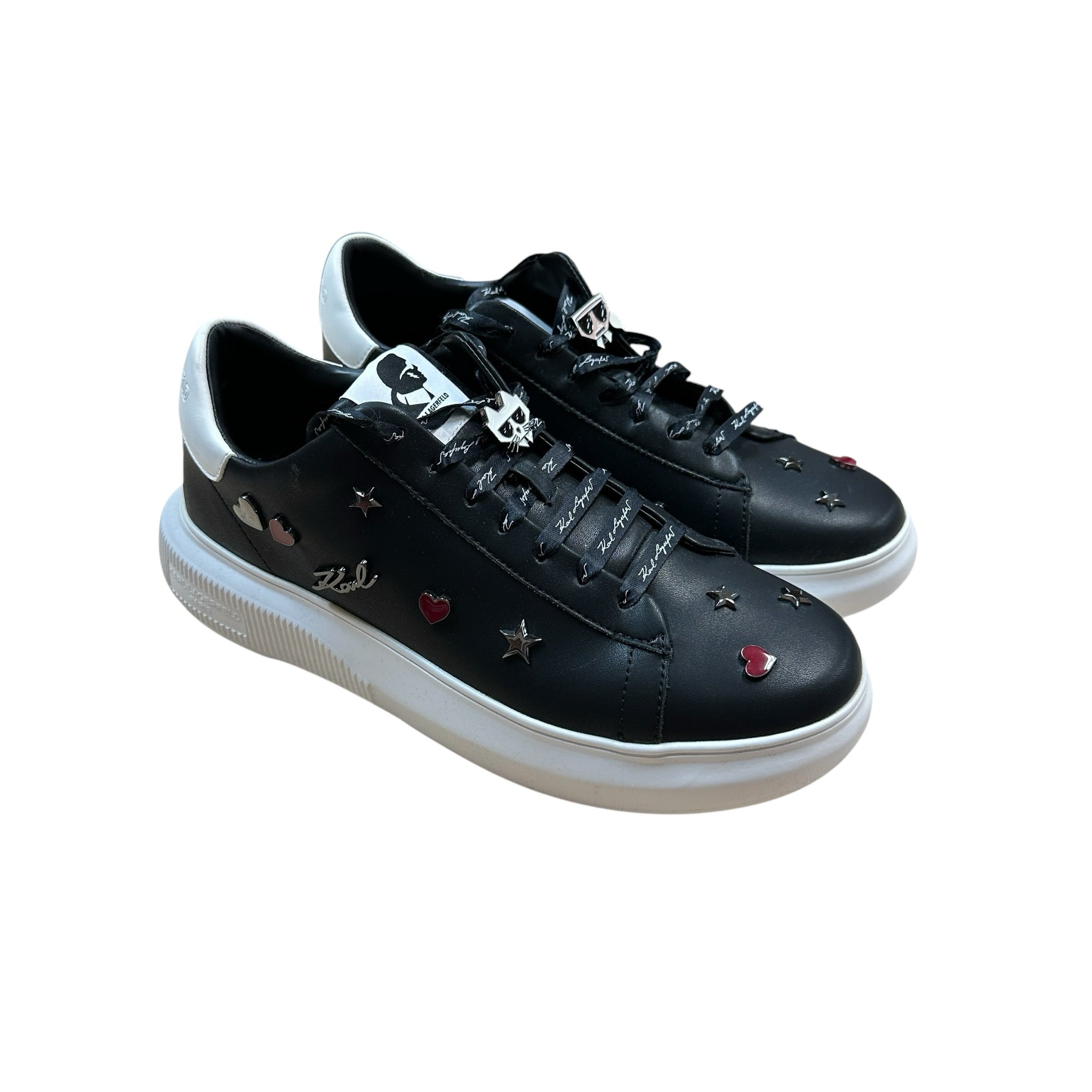 Karl Lagerfeld "Kenna" Black Sneakers Size 10