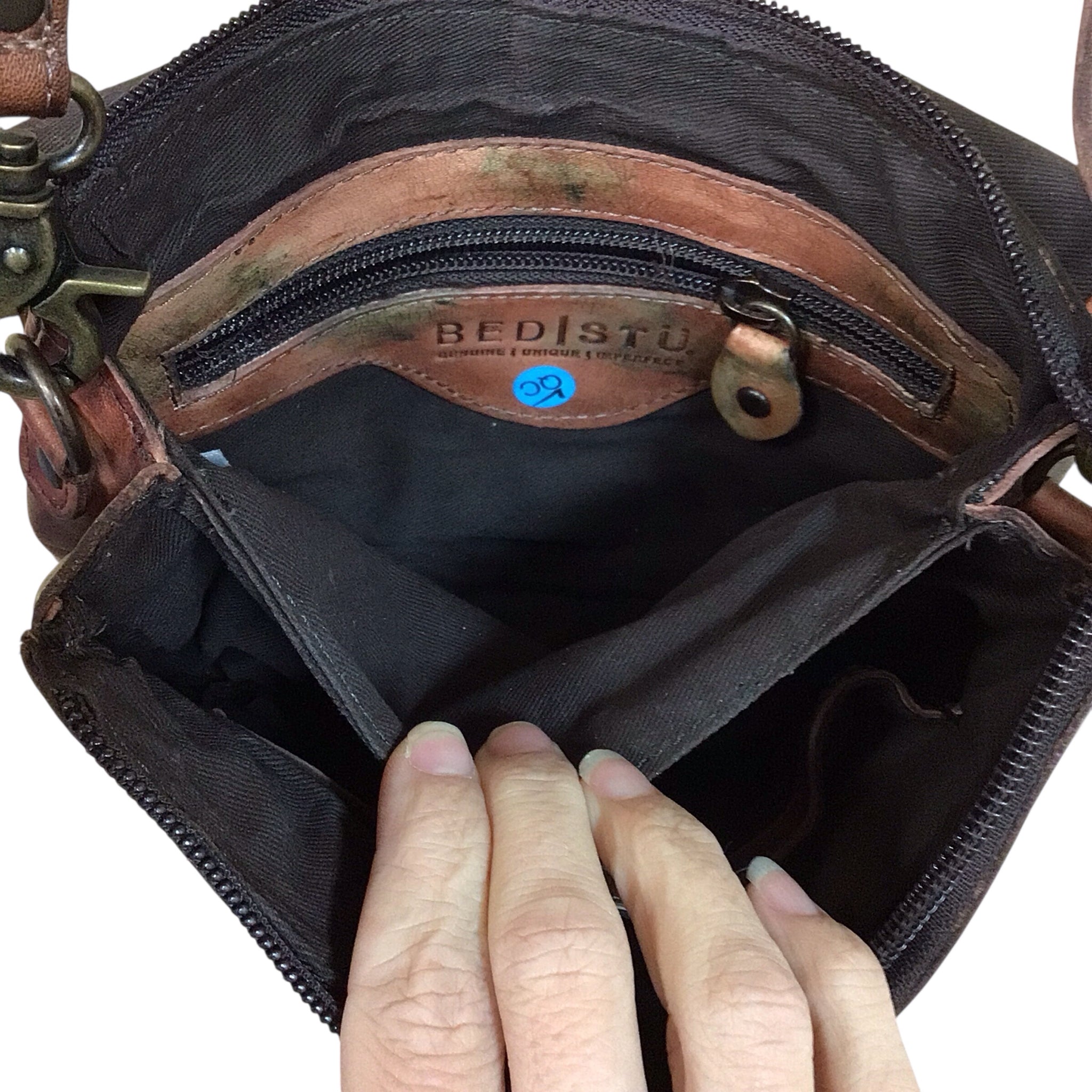 Bed Stu "Ziggy" Rowan Teak Leather Crossbody Bag