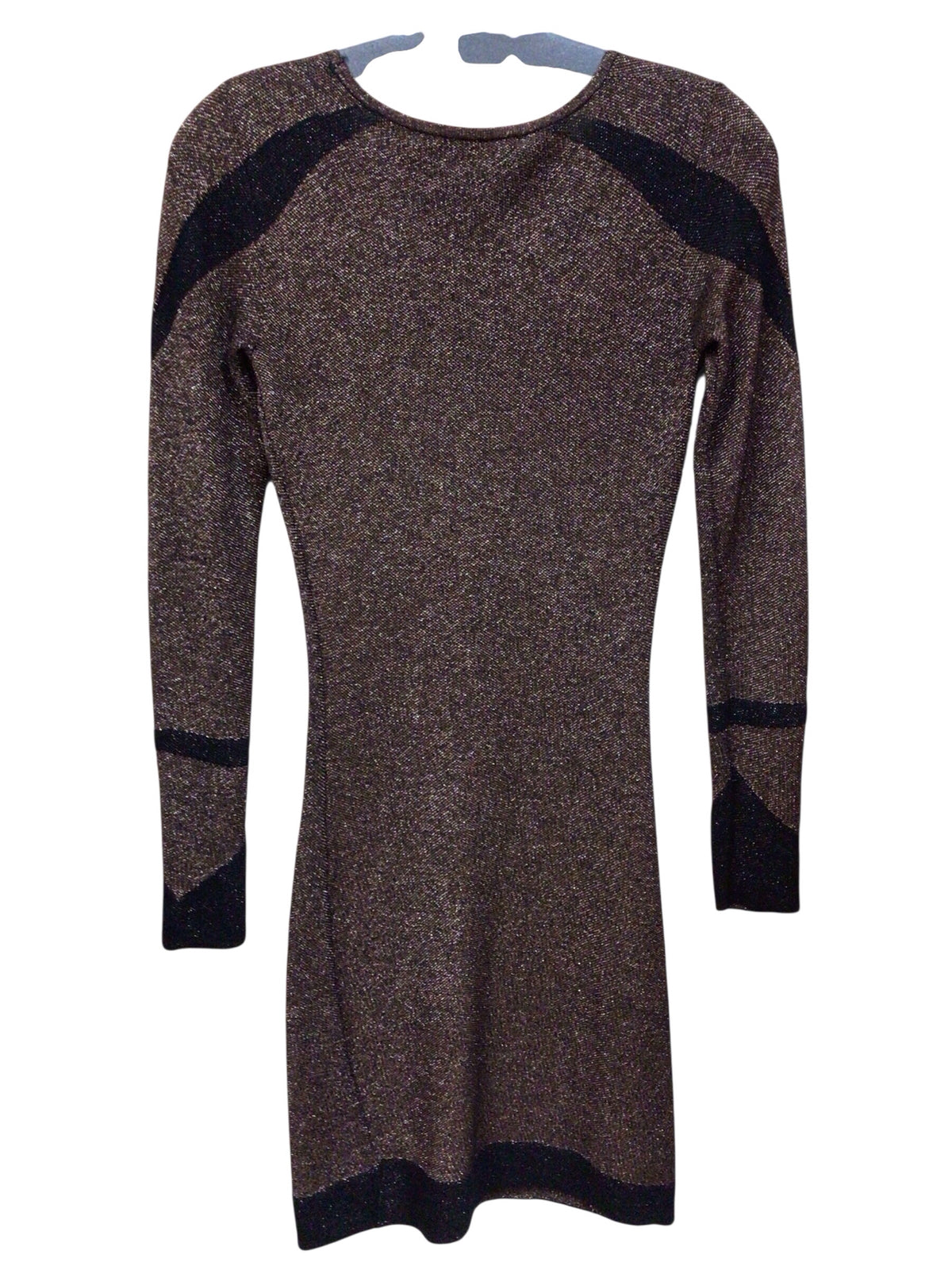 Gianni Bini Bronze Glitter Long Sleeve Dress Size XS