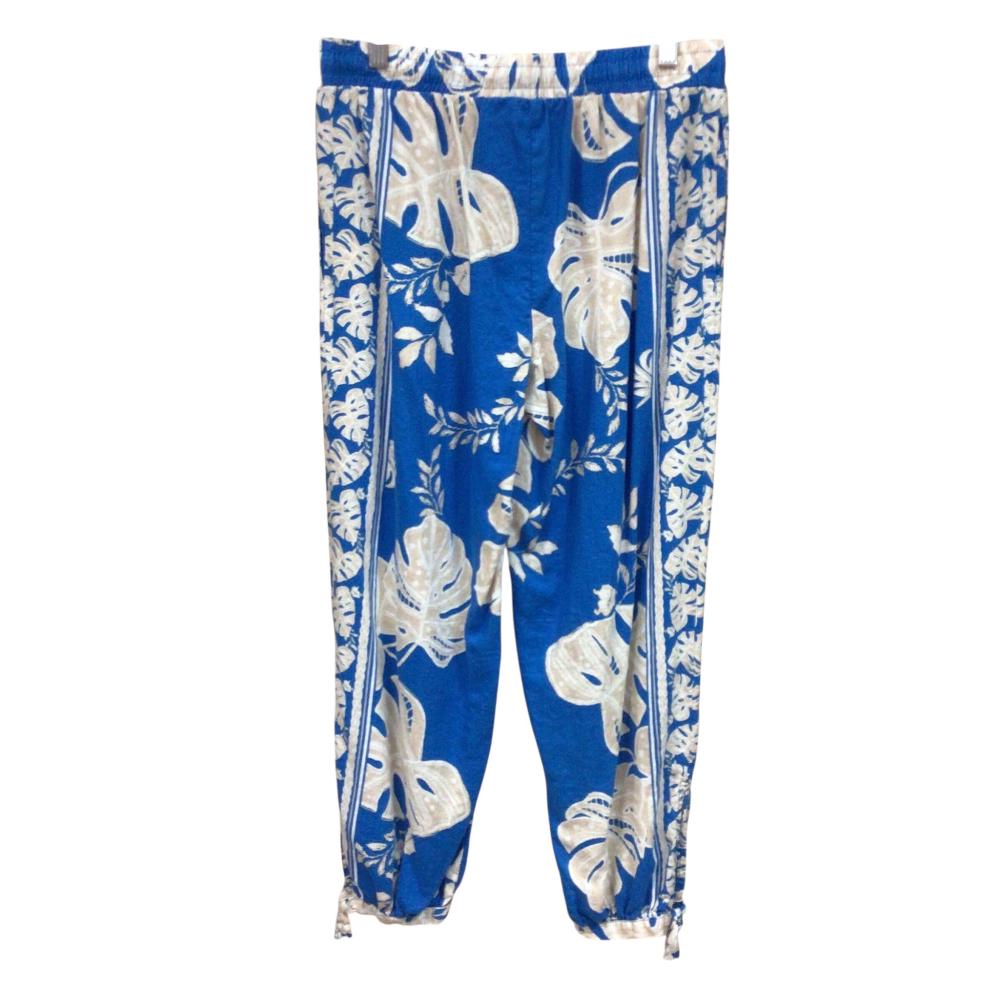 Rachel Zoe Blue Floral Capri Pants Size Small