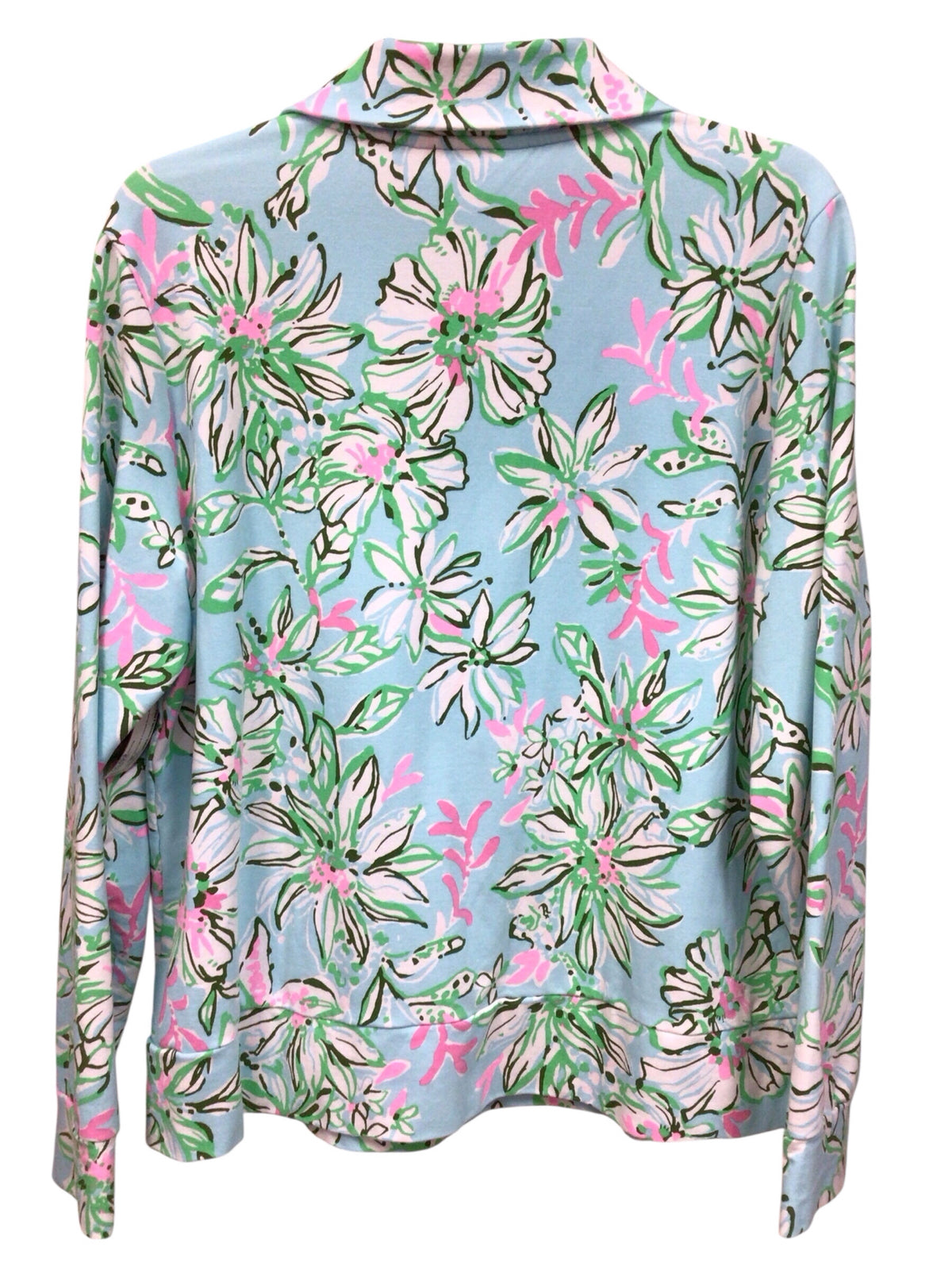 Lilly Pulitzer "Eleni" Half Zip "Multi Sun Of A Bun" Jacket Size XL