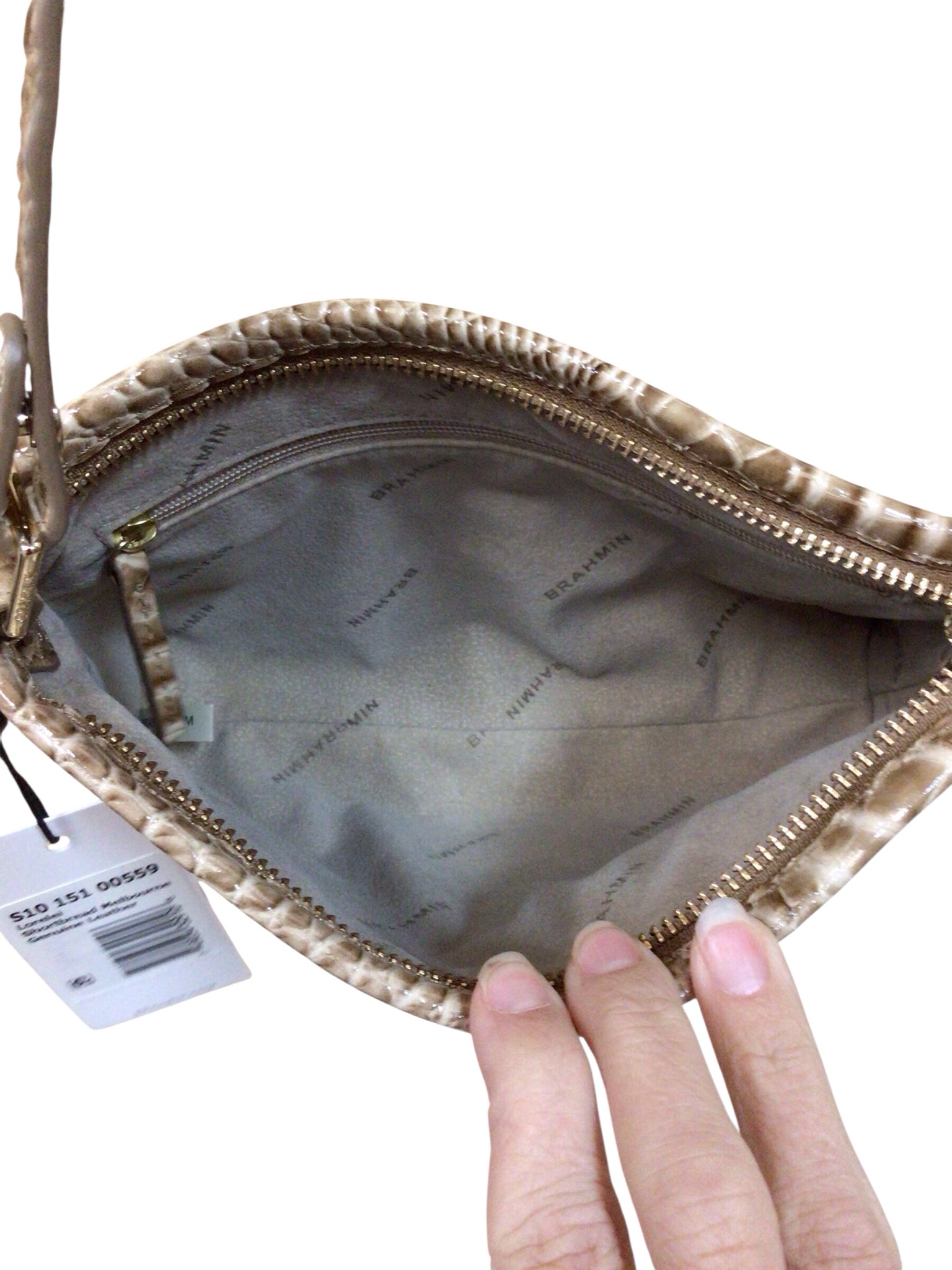 Brahmin "Lorelei" Shortbread Melbourne Tan Leather Shoulder Bag
