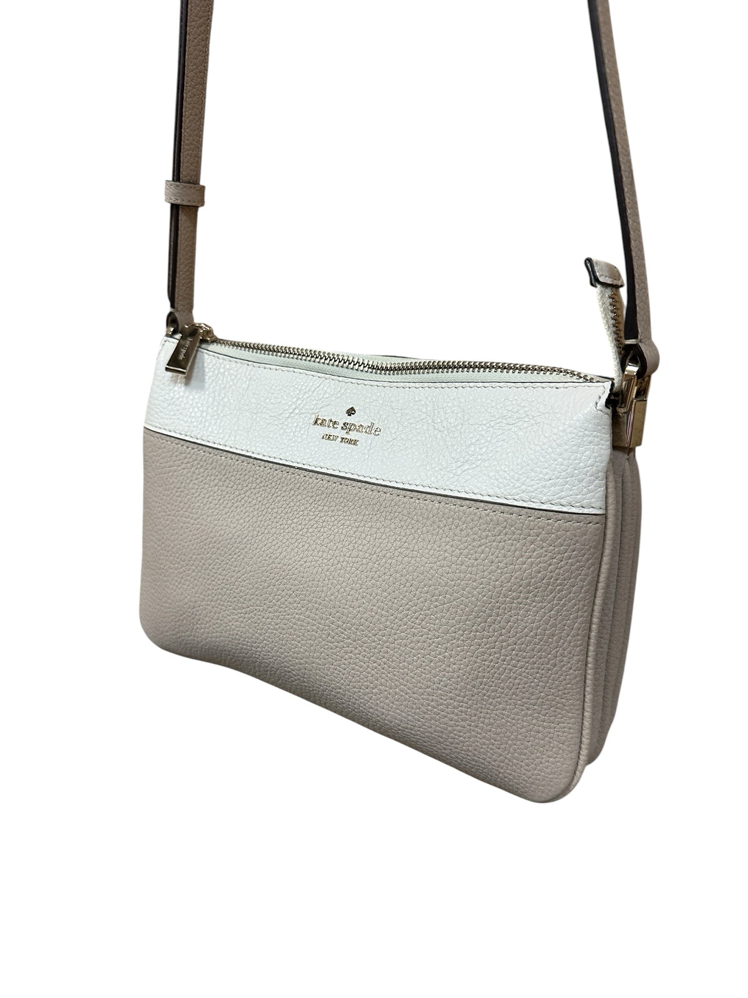 Kate Spade Tan & White Crossbody Bag