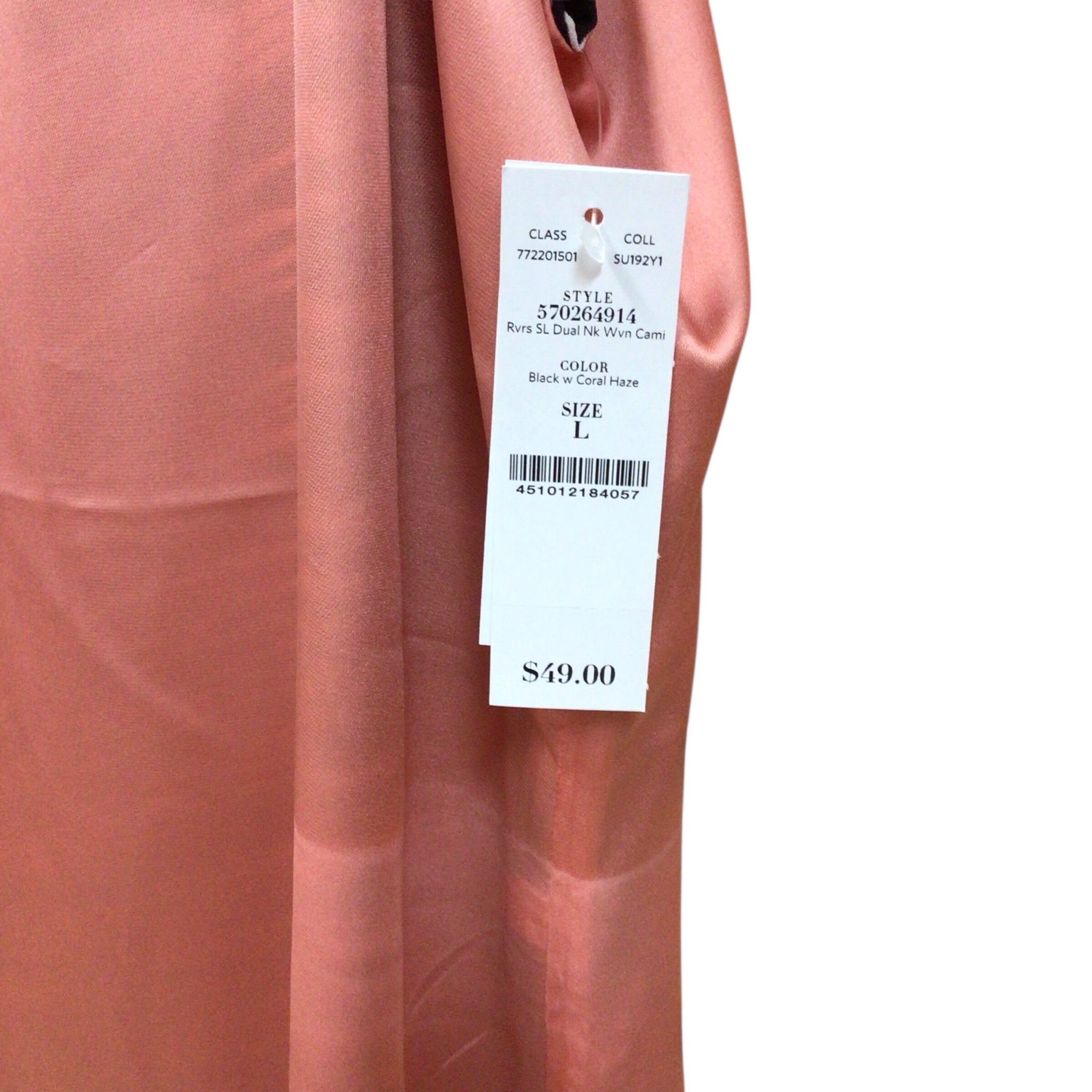 WHBM Reversible Black/White/Pink Sleevless Top Size Large NWT